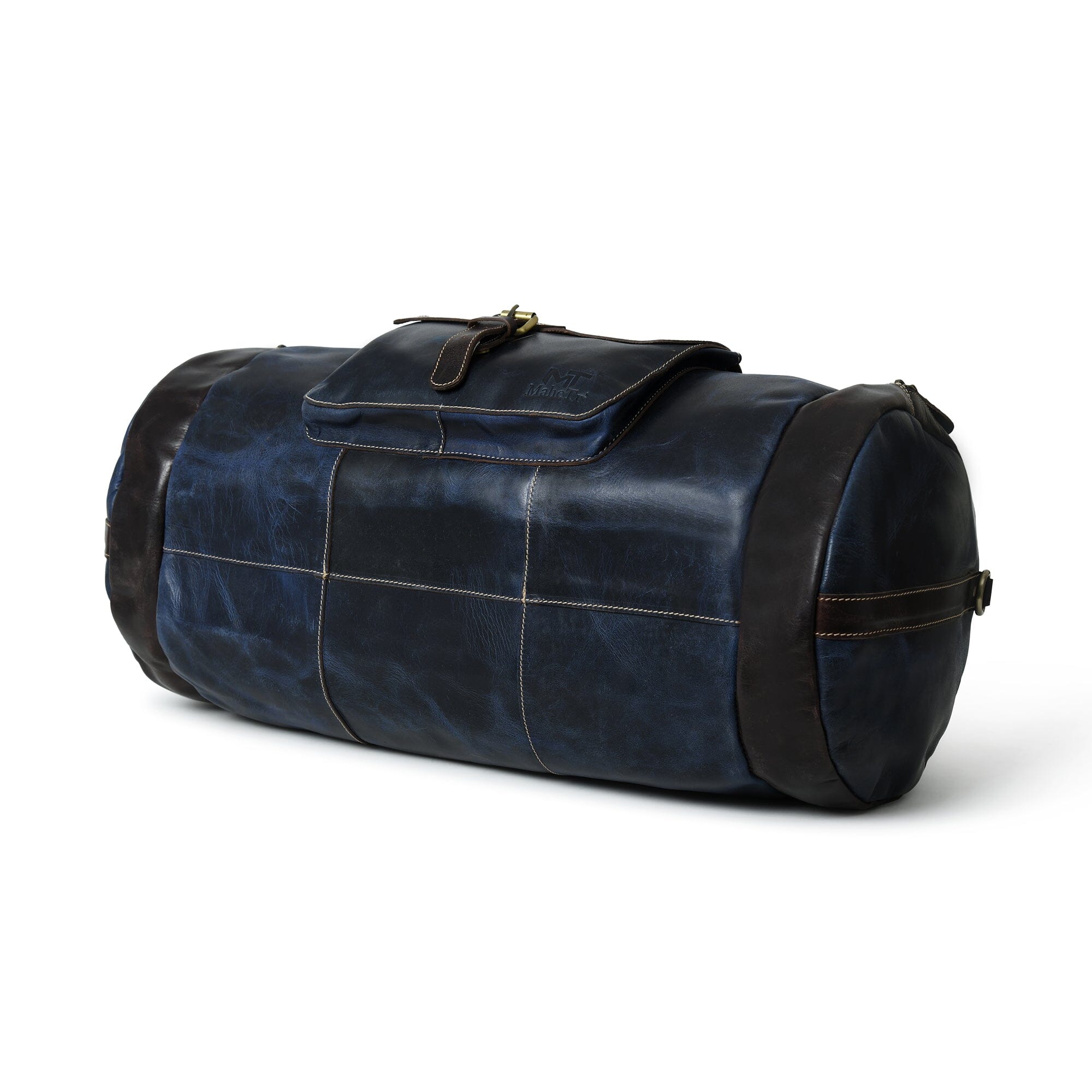 Classy Leather Bags Blue Premium Duffle SpadezStore