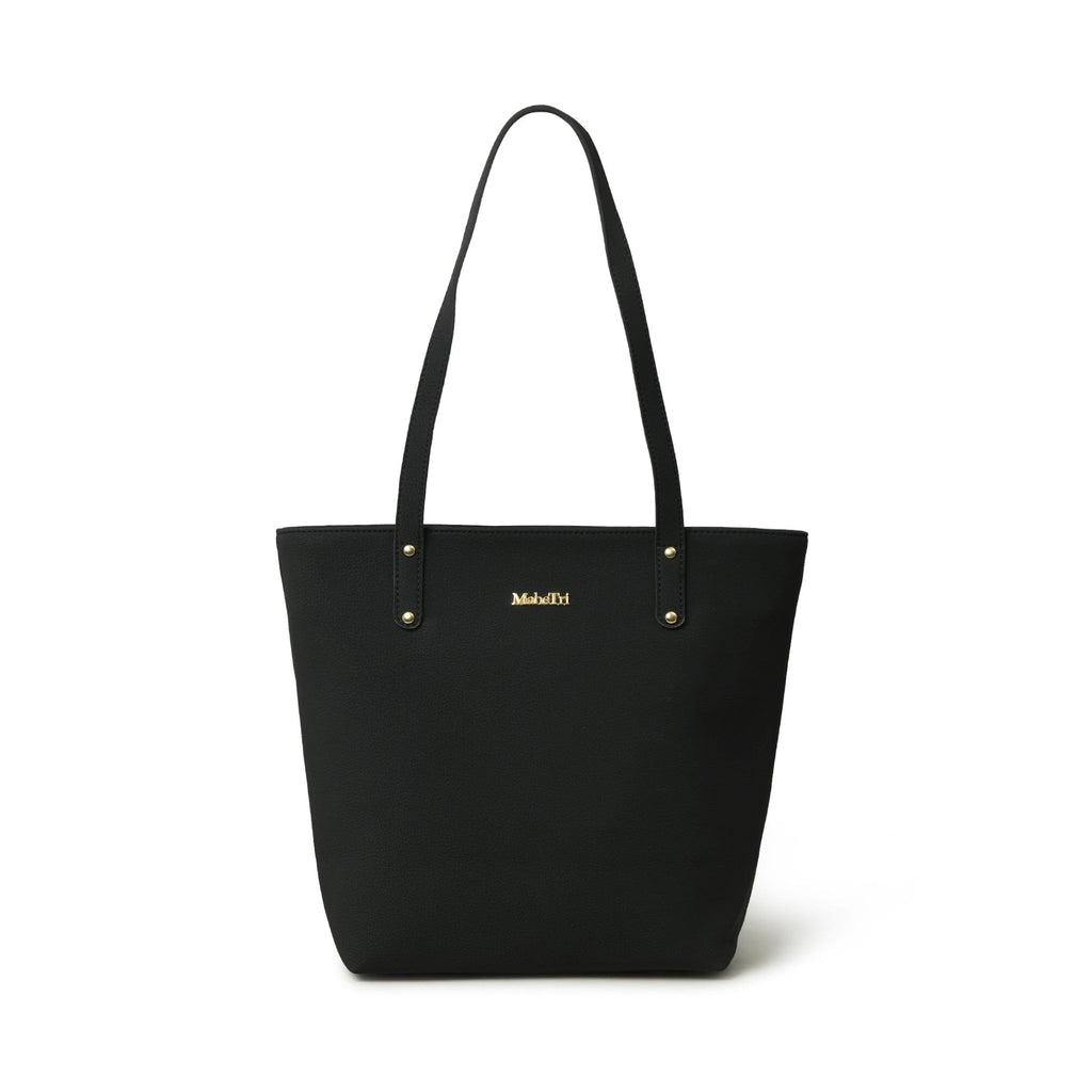 Classy Leather Bags Era Vegan Leather Tote - Midnight Black SpadezStore