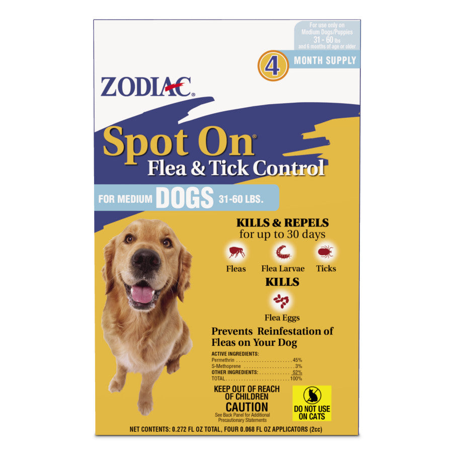 Zodiac Spot On Flea & Tick Control For Dogs SpadezStore