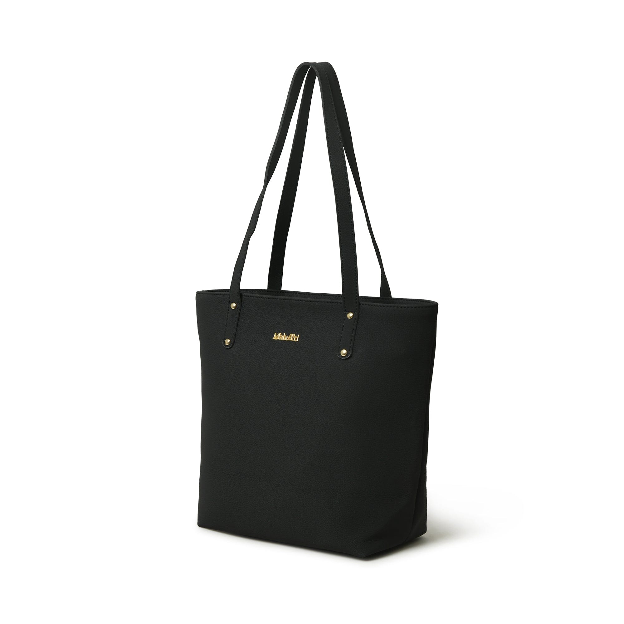 Classy Leather Bags Era Vegan Leather Tote - Midnight Black SpadezStore