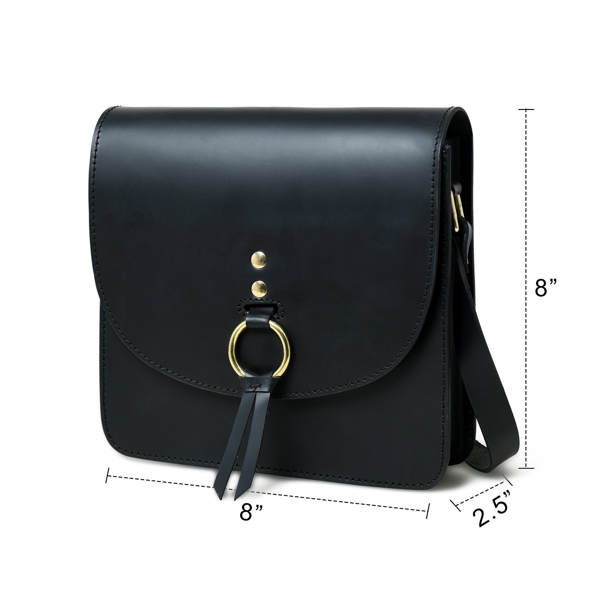 Classy Leather Bags Black Elegance Crossbody Sling Bag SpadezStore