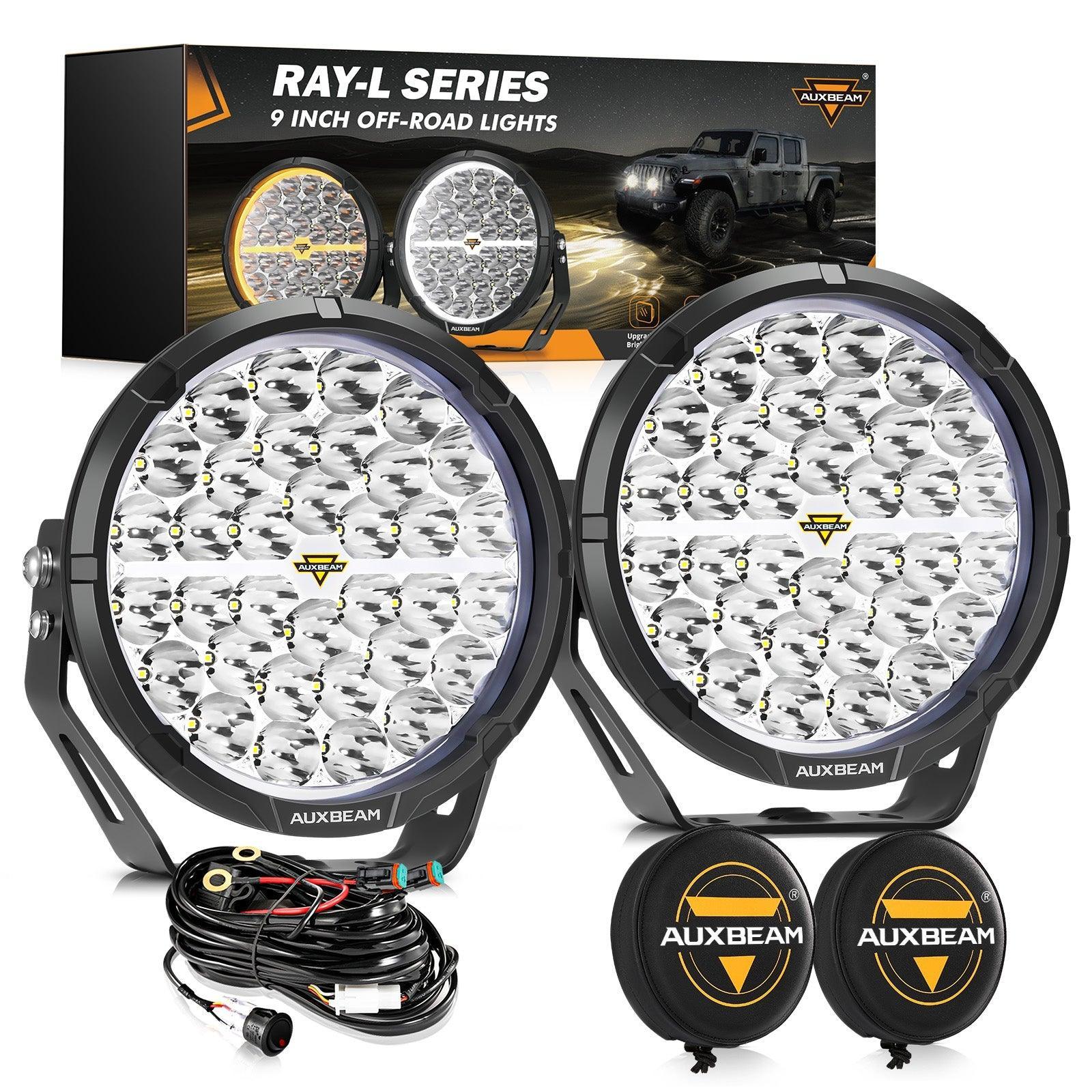 Auxbeam RAY-L Series | 9 Inch 318W 34180LM Dual DRL Offroad LED Driving Lights SpadezStore
