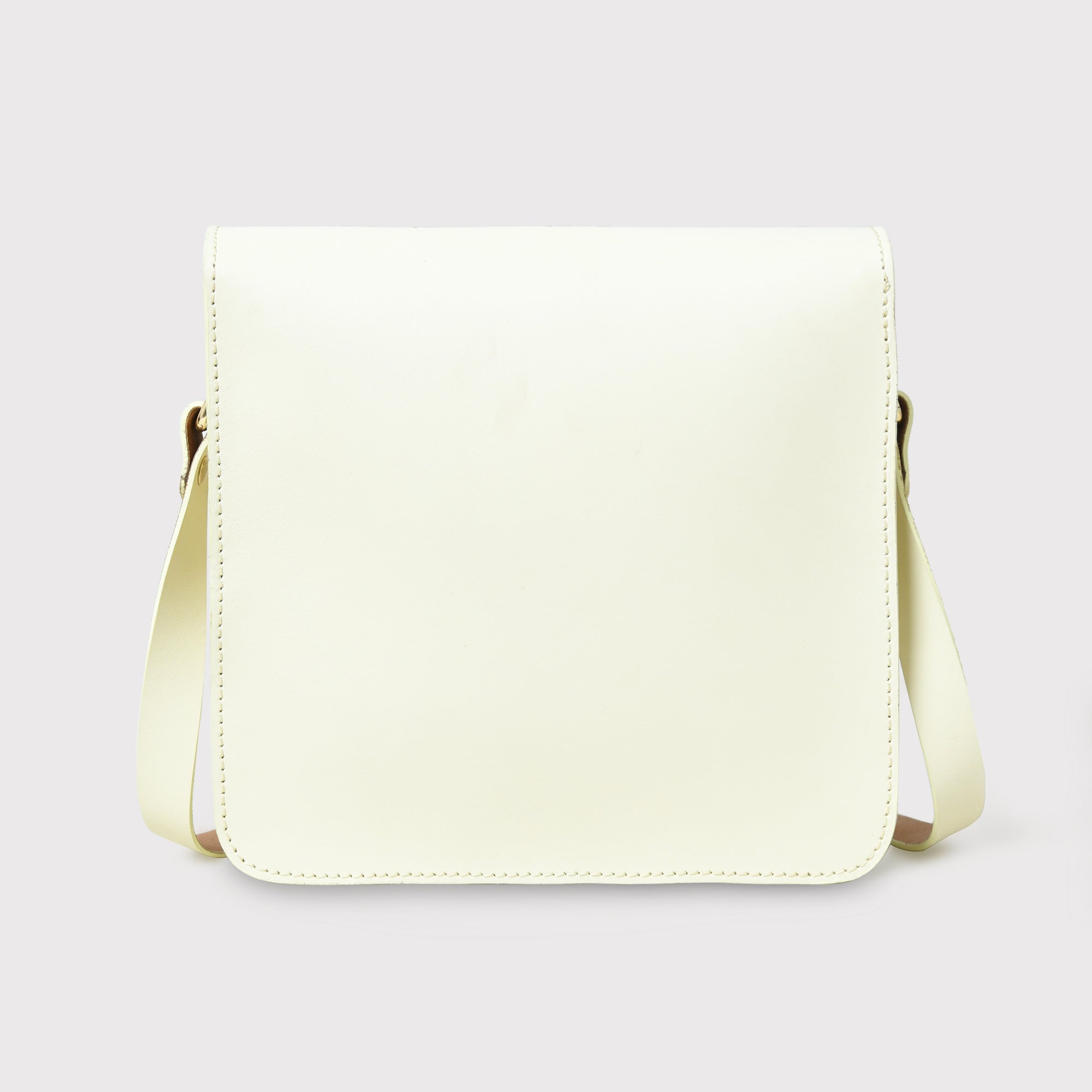 Classy Leather Bags White Elegance Crossbody Sling Bag SpadezStore