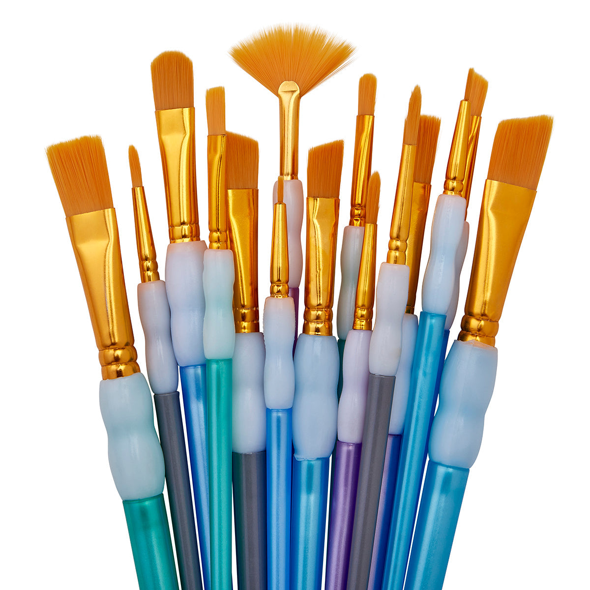KINGART Studio Soft Grip Brush Set - 15 pc