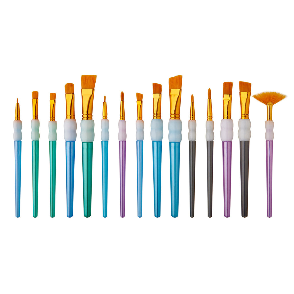 KINGART Studio Soft Grip Brush Set - 15 pc