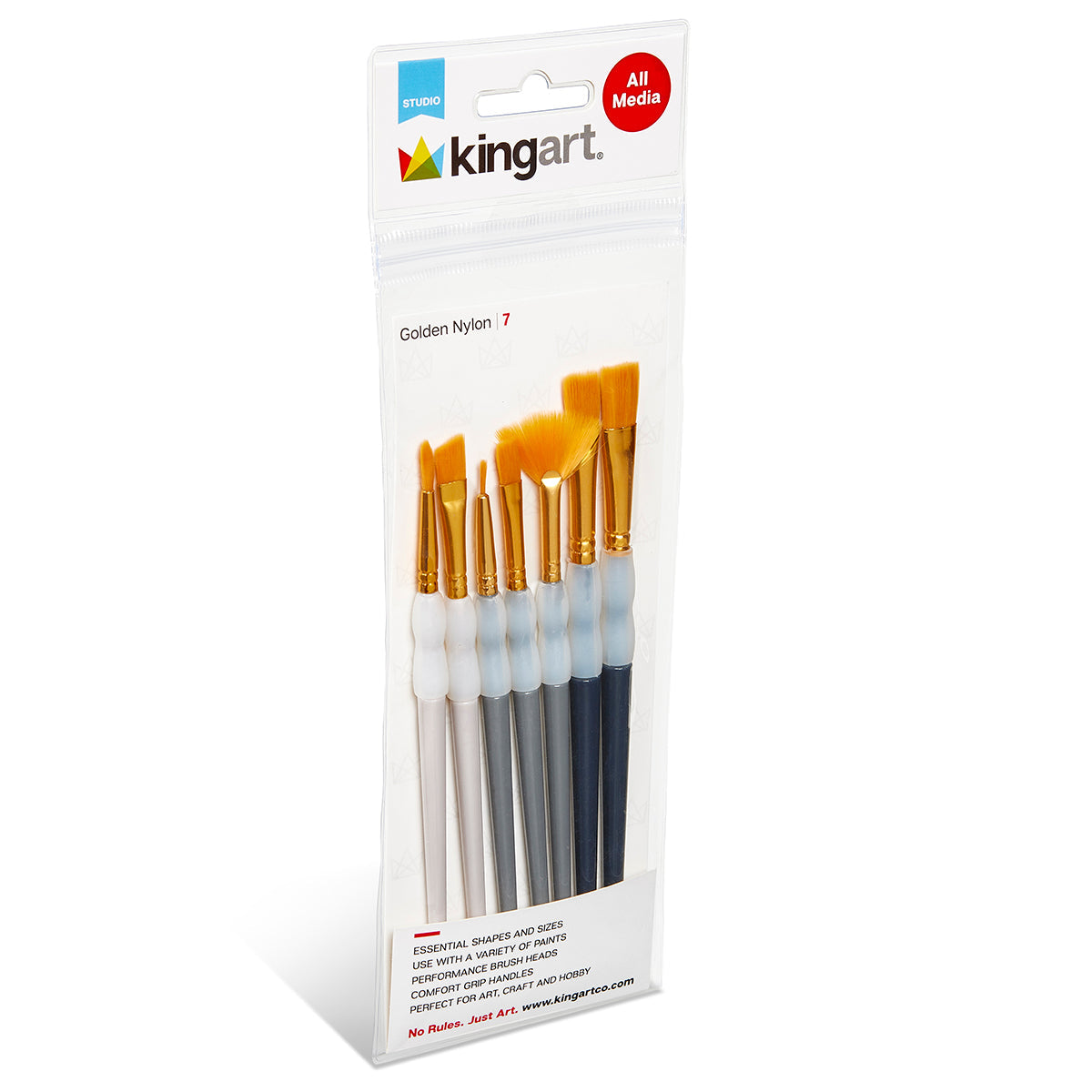 KINGART Studio Soft Grip Brush Set – 7 pc