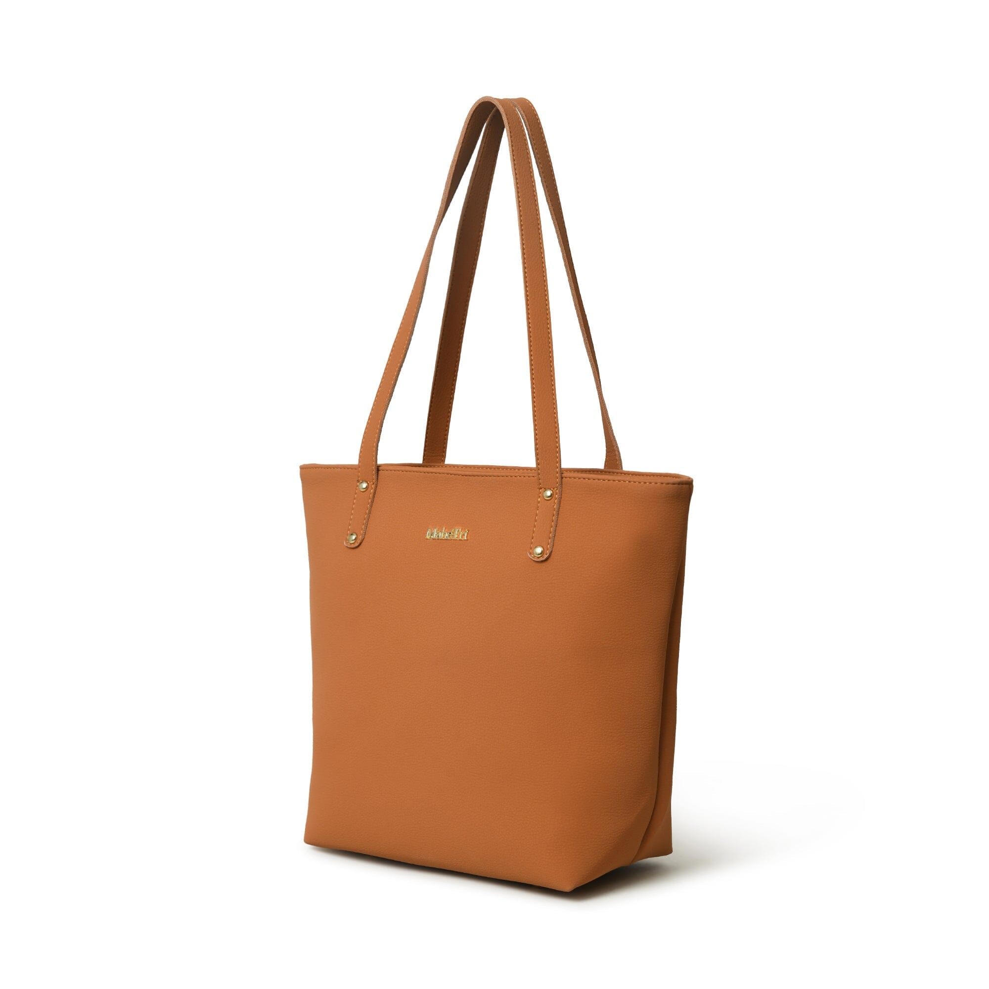 Classy Leather Bags Era Vegan Leather Tote - Tan Brown SpadezStore