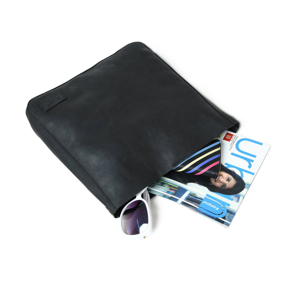 Classy Leather Bags Serenity Everyday Crossbody Sling, Black SpadezStore