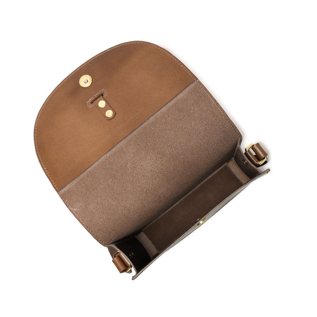 Classy Leather Bags Brown Elegance Crossbody Sling Bag SpadezStore
