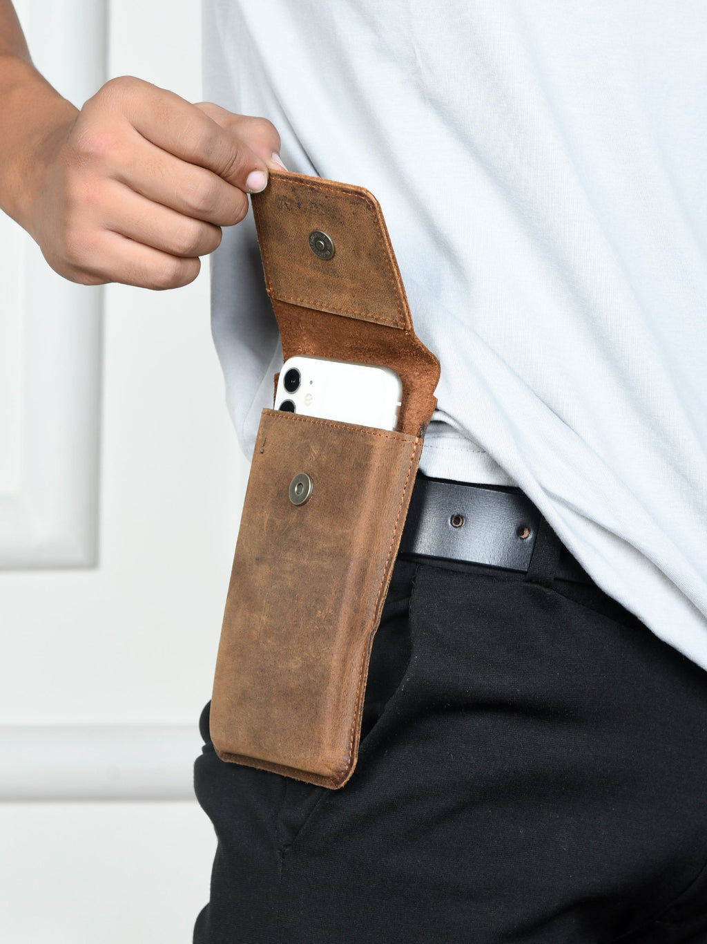 Classy Leather Bags Classic Mobile Holster Waist Pouch SpadezStore