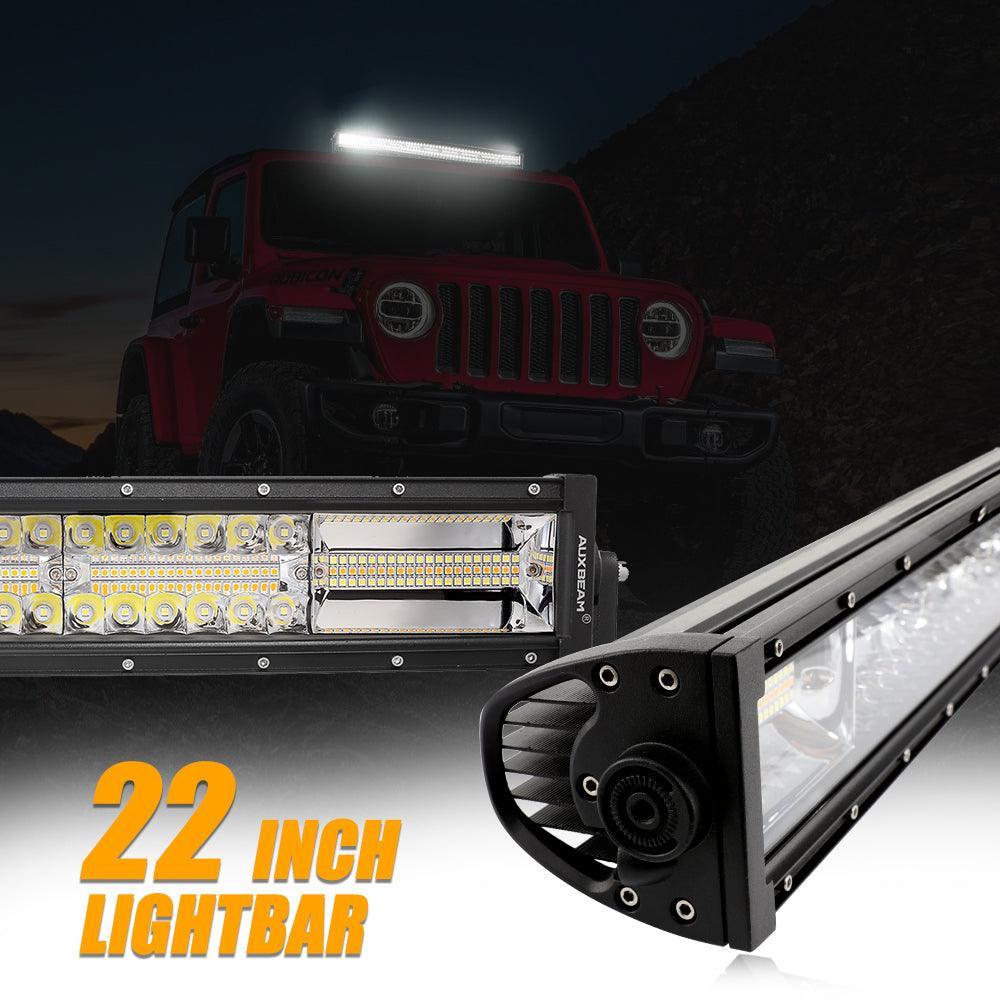 Auxbeam 6 Modes Series Amber and White LED Light Bars