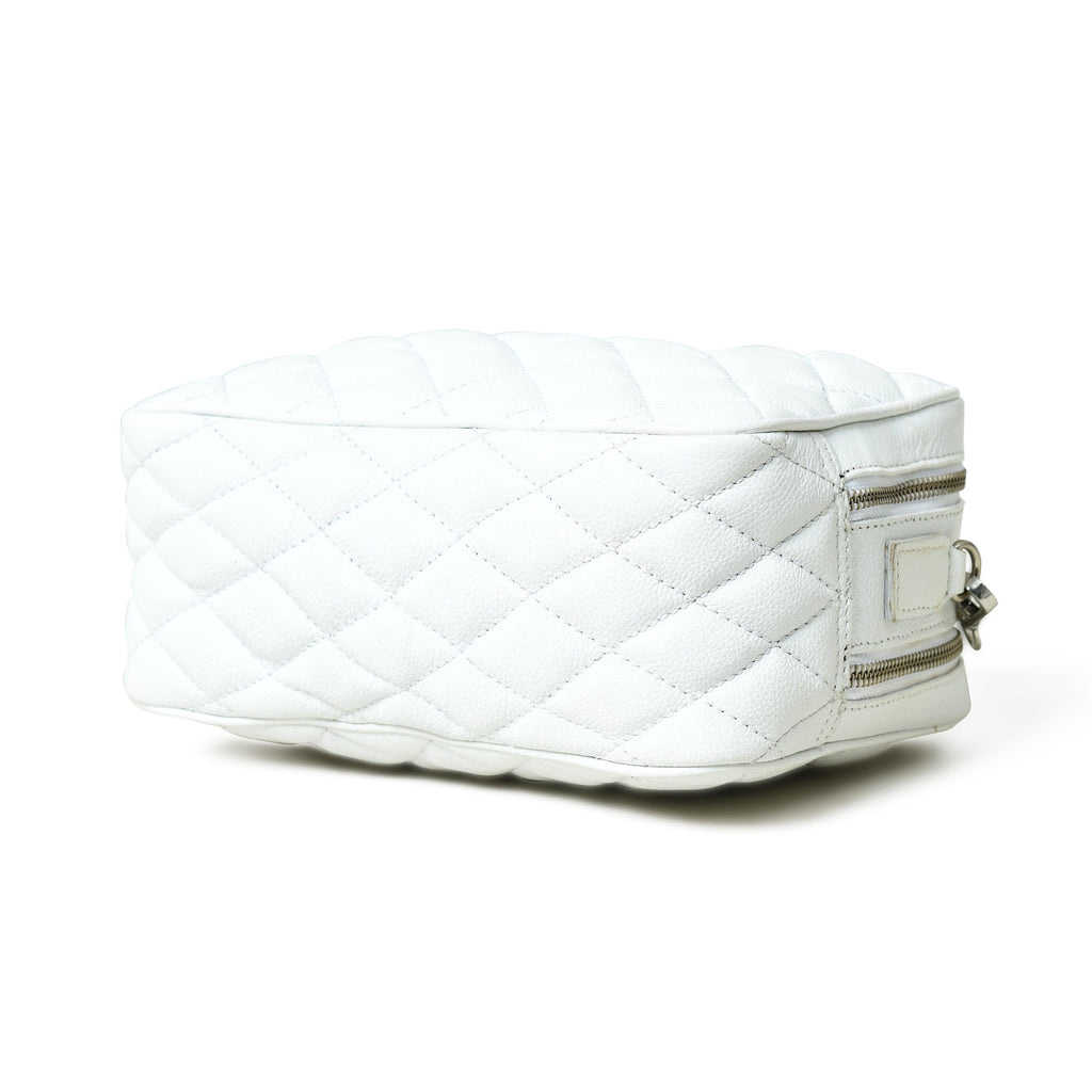 Classy Leather Bags Mini Quilted Crossbody Bag, White SpadezStore