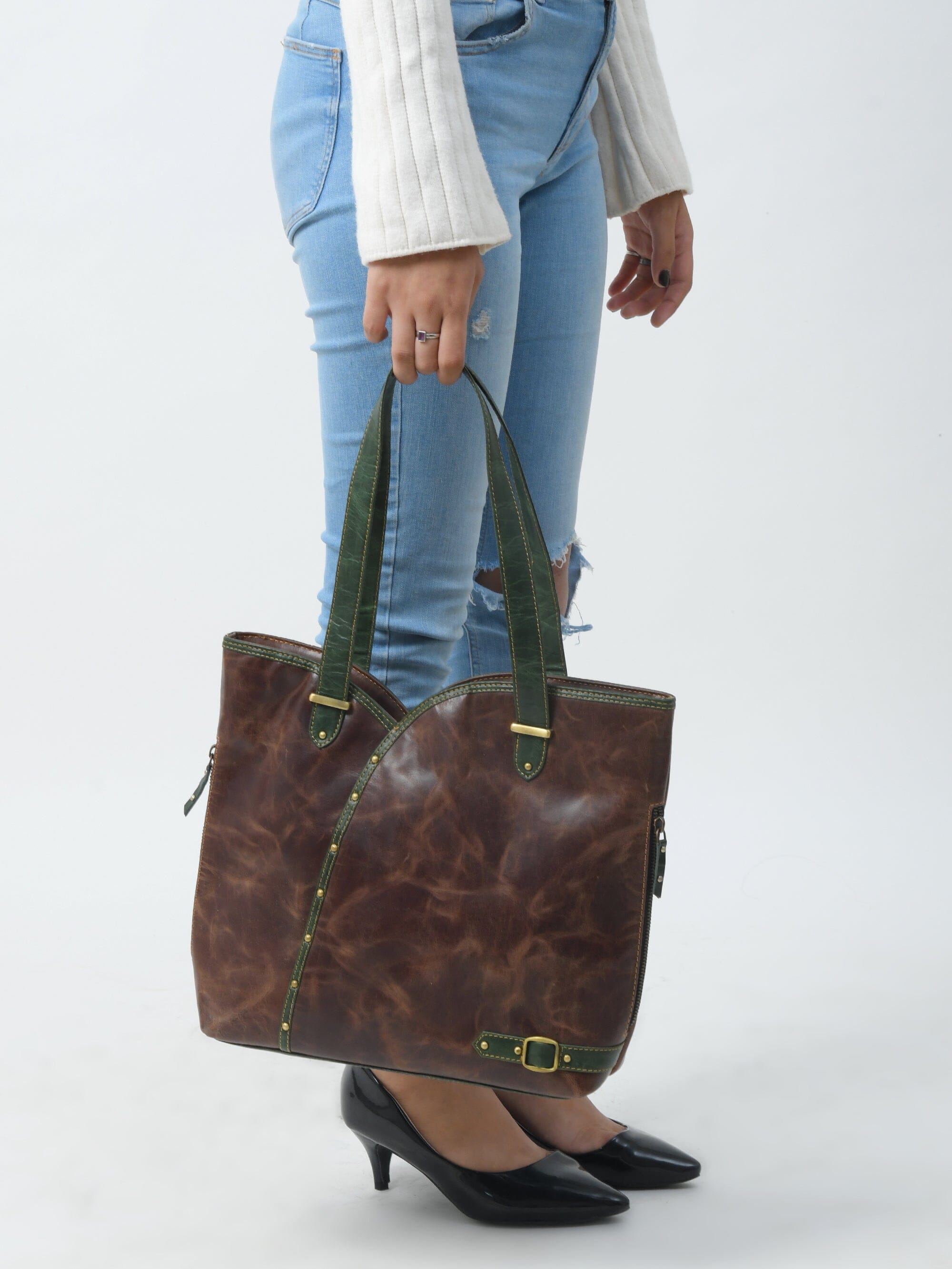 Classy Leather Bags The Riley Handbag - Brown SpadezStore