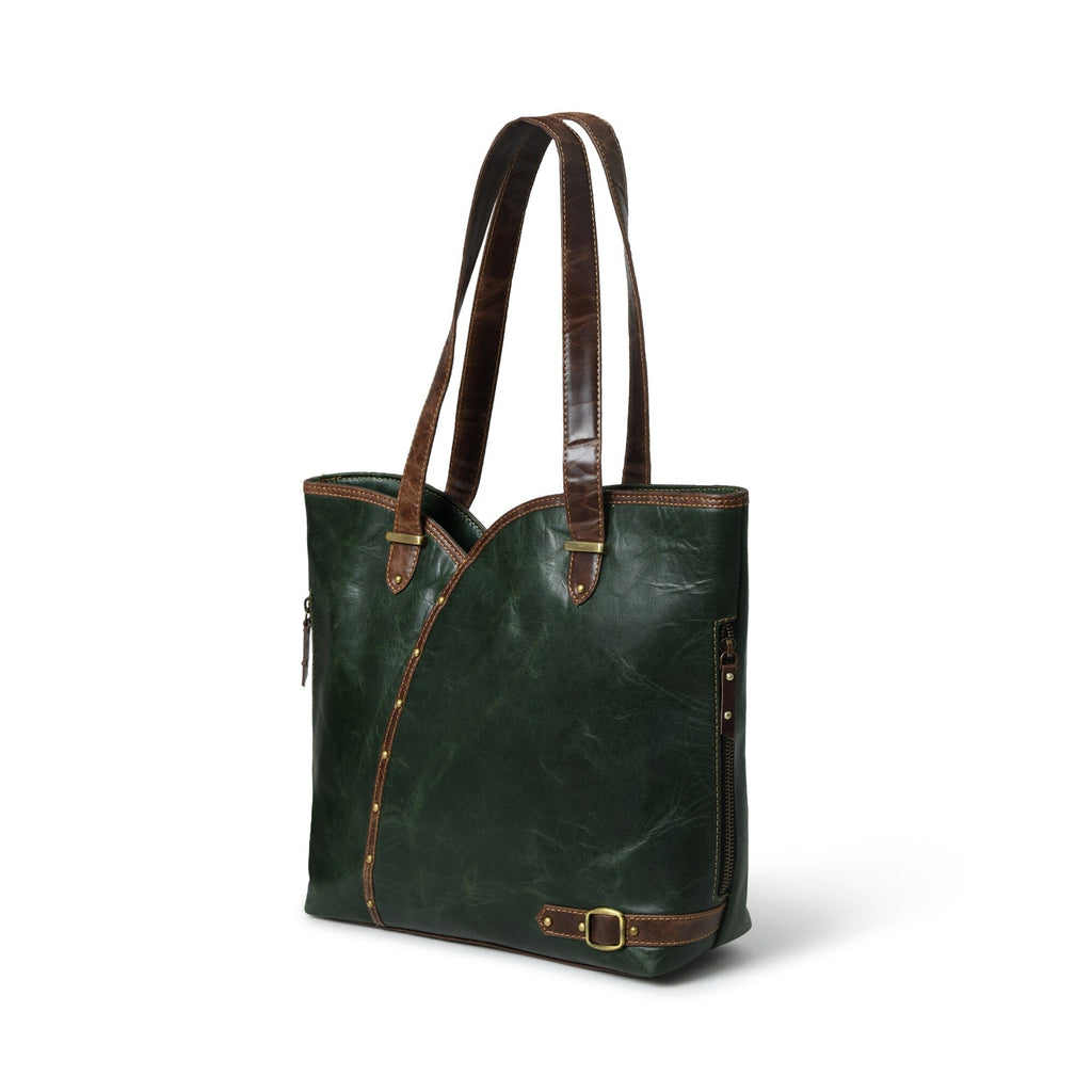 Classy Leather Bags The Riley Handbag- Green SpadezStore
