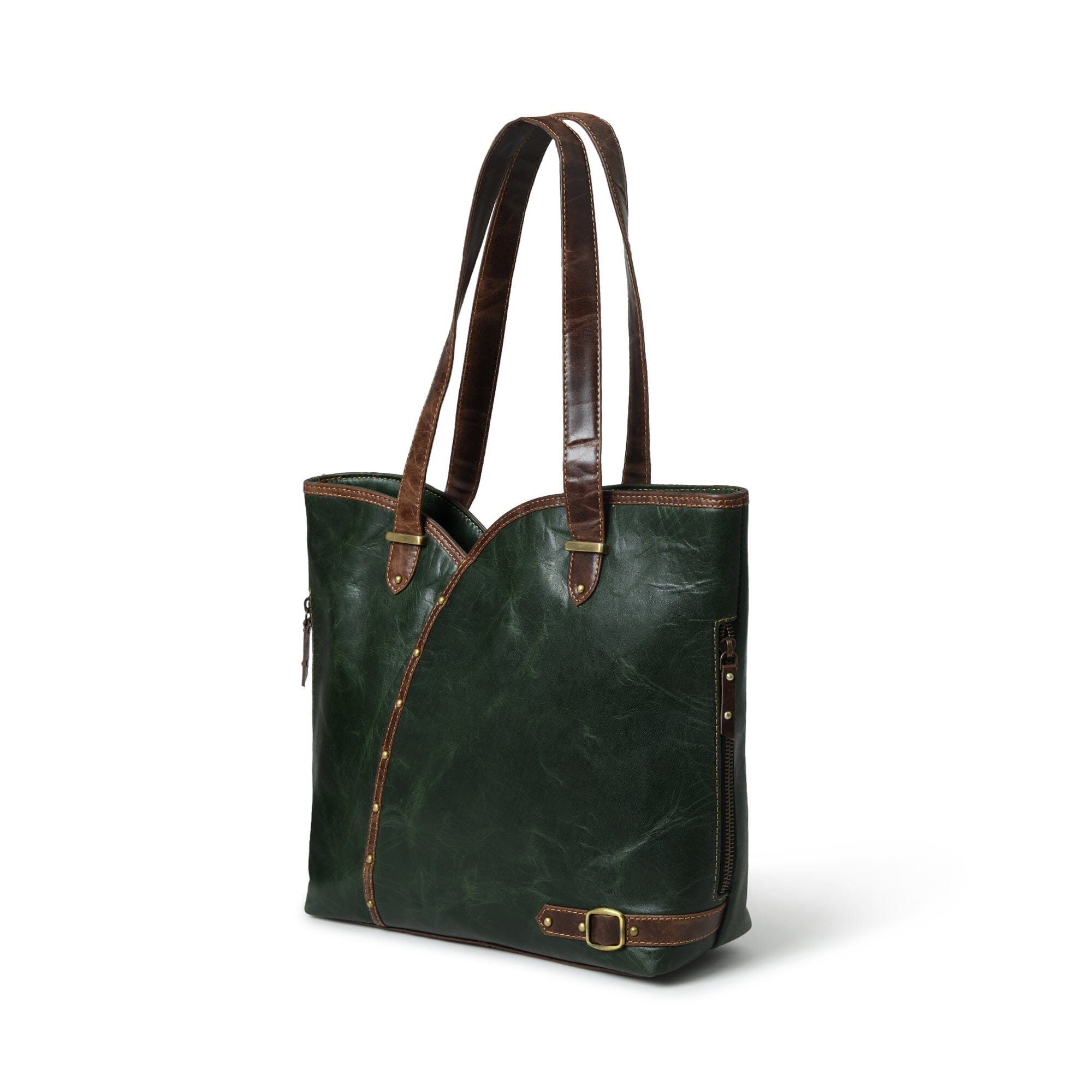 Classy Leather Bags The Riley Handbag- Green SpadezStore