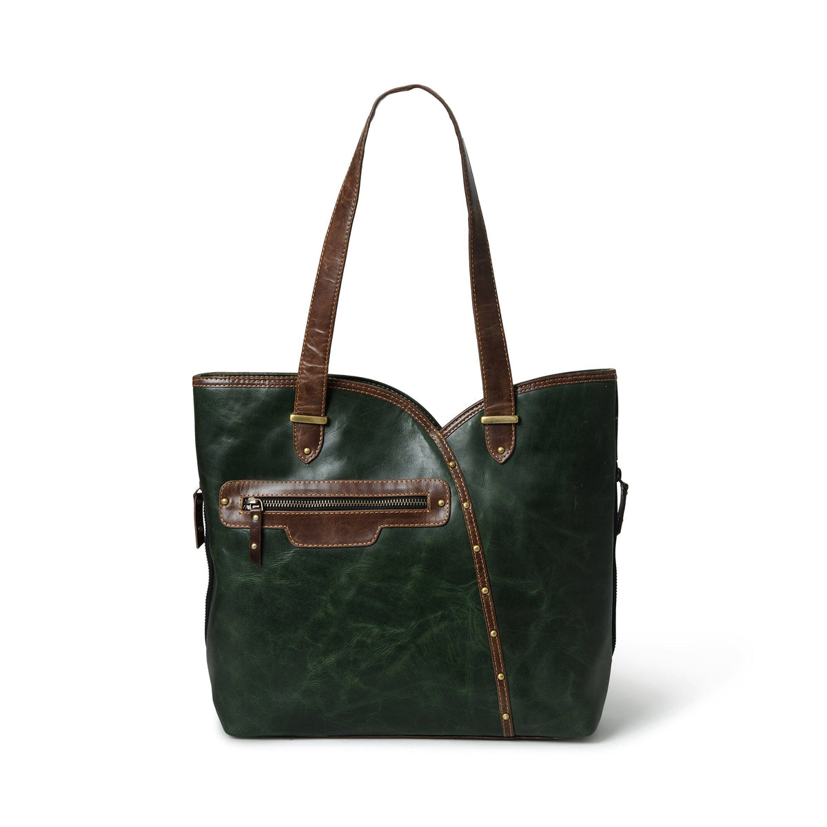 Classy Leather Bags The Riley Handbag- Green SpadezStore