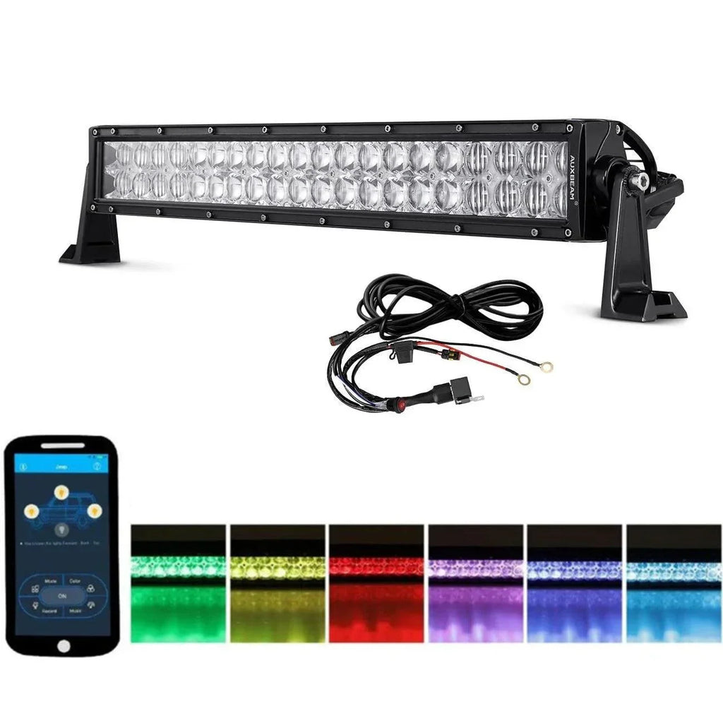 Auxbeam V-Series RGB Color Changing Off Road LED Light Bar