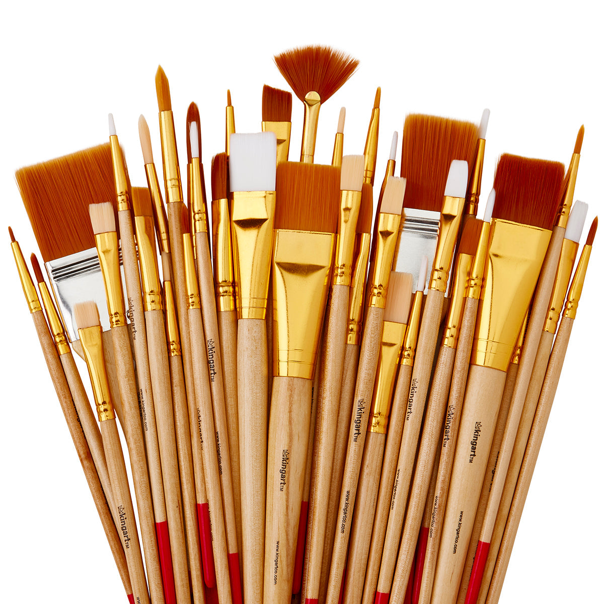 KINGART Studio Value Pack Brush Set - 50 pc