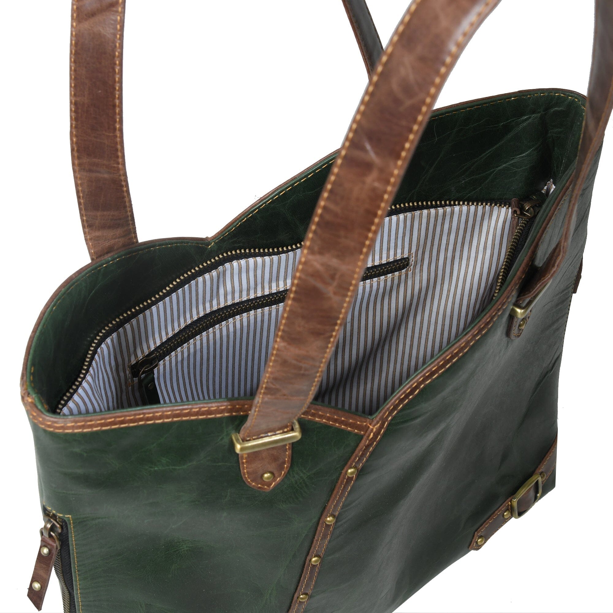 Classy Leather Bags The Riley Handbag- Green SpadezStore