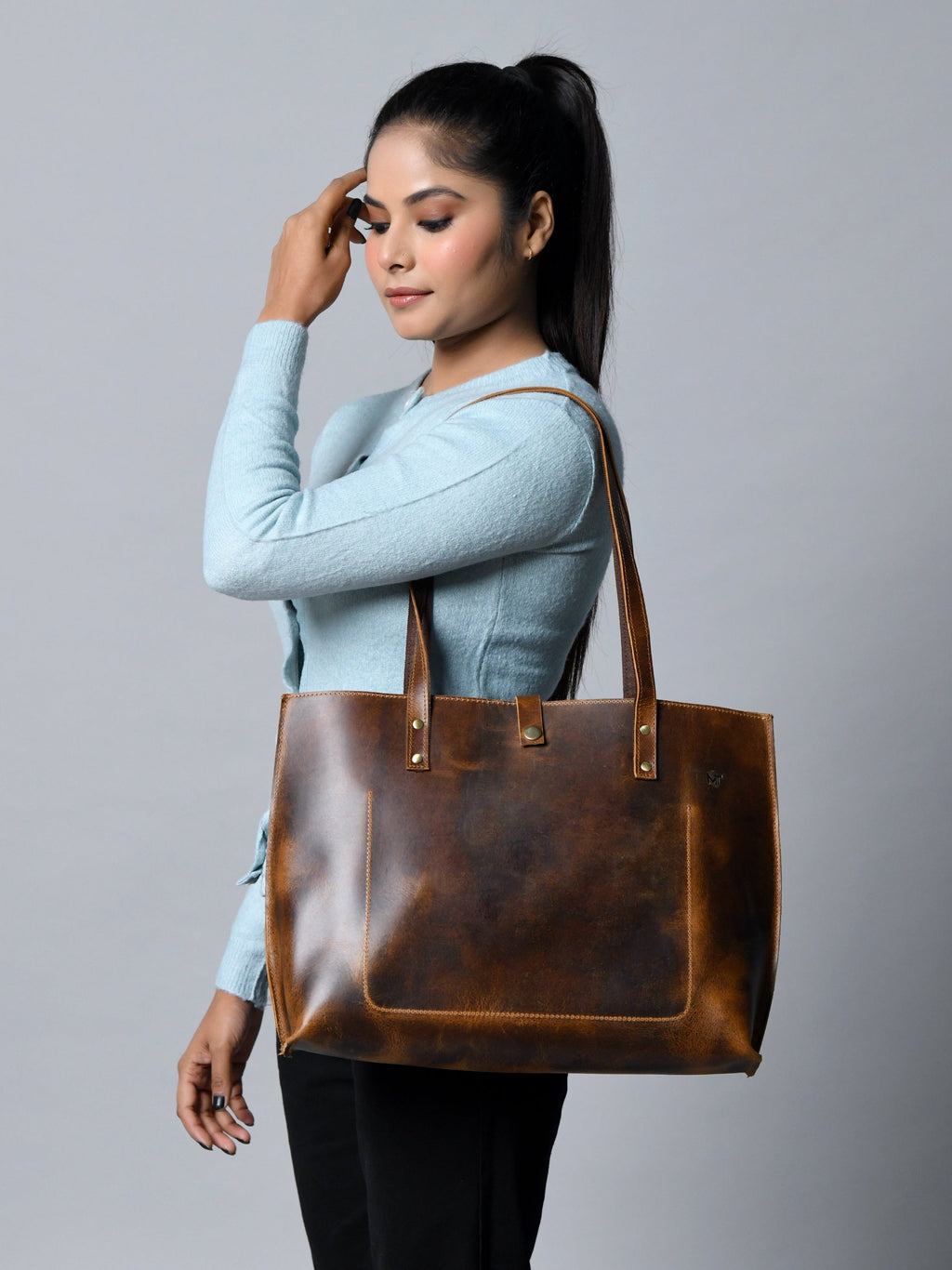 Classy Leather Bags Buffalo Terry Tote SpadezStore