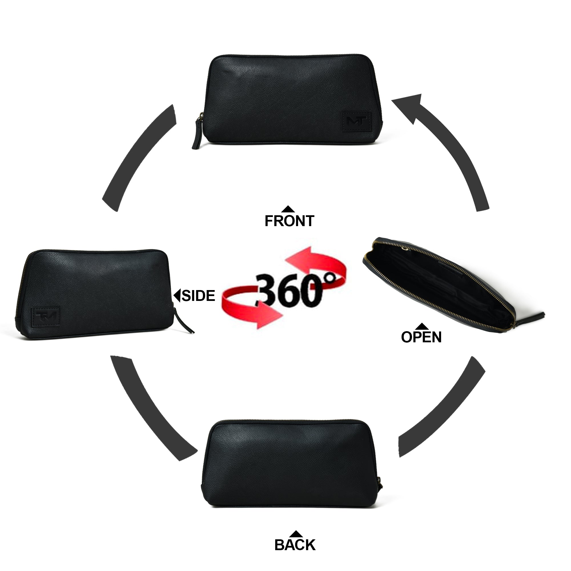 Classy Leather Bags Classic Black Leather Clutch SpadezStore