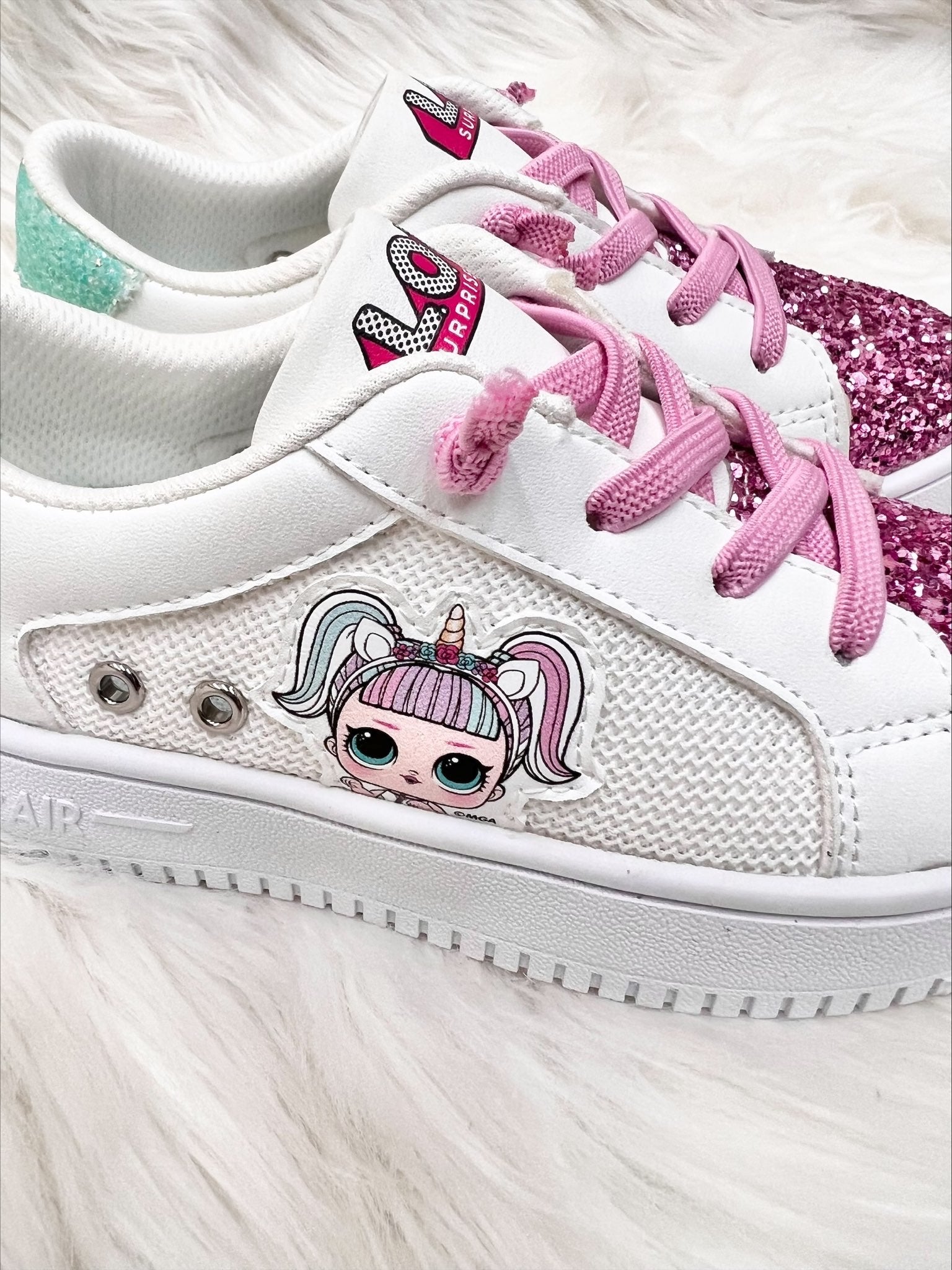 Mia Belle Girls L.O.L. SURPRISE! Unicorn Glitter Sneakers SpadezStore