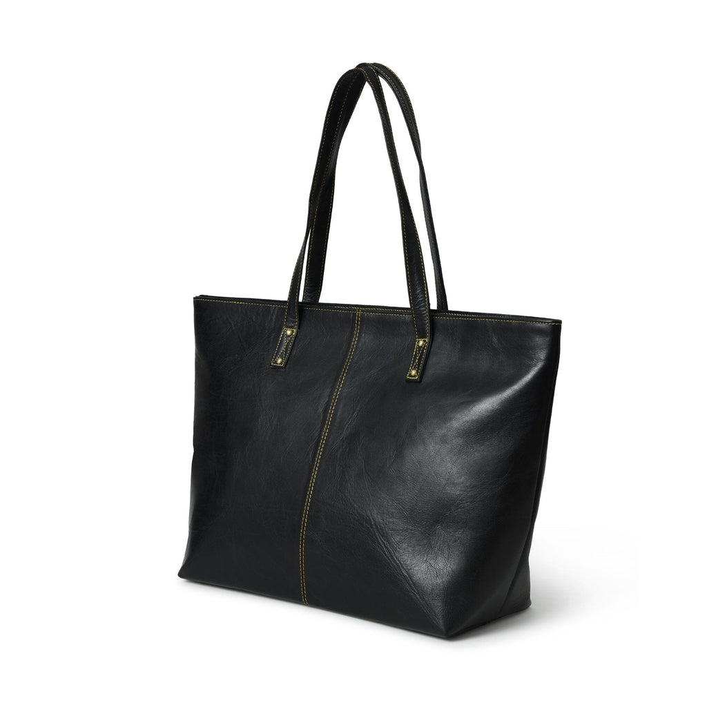 Classy Leather Bags The Kim Tote Bag- Black SpadezStore