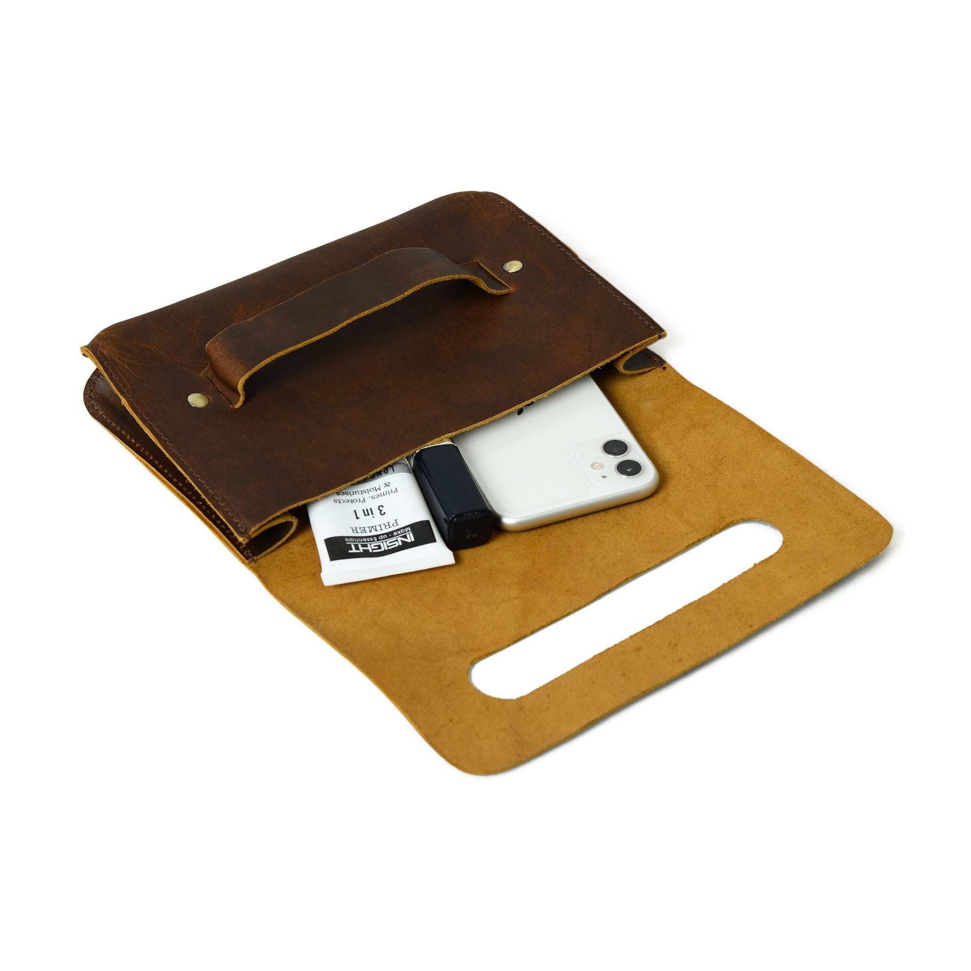 Classy Leather Bags Chic Cocoa Leather Women's Clutch SpadezStore