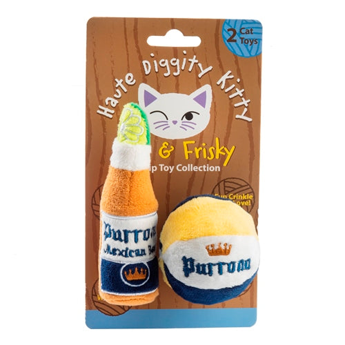 Haute Diggity Kitty Purrona Bottle & Ball Organic Catnip Toy SpadezStore