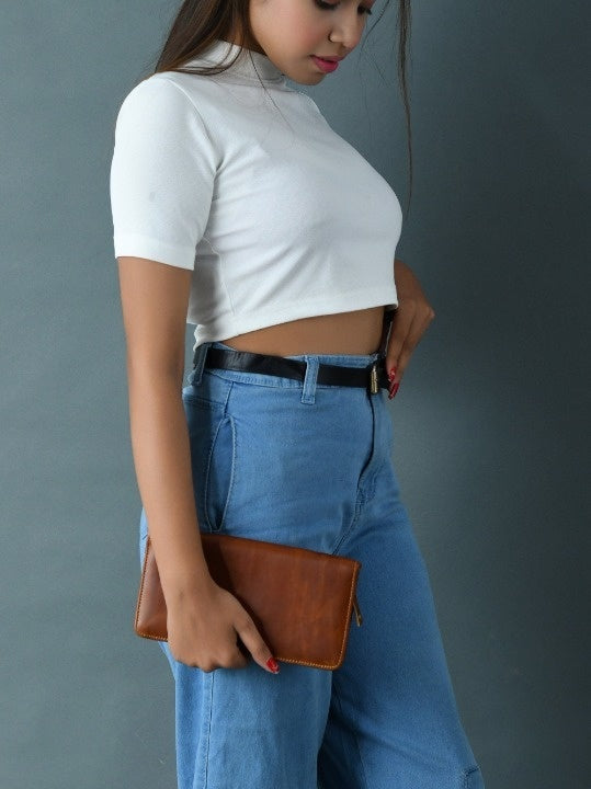 Classy Leather Bags Blair Women's Wallet- Tan Brown SpadezStore