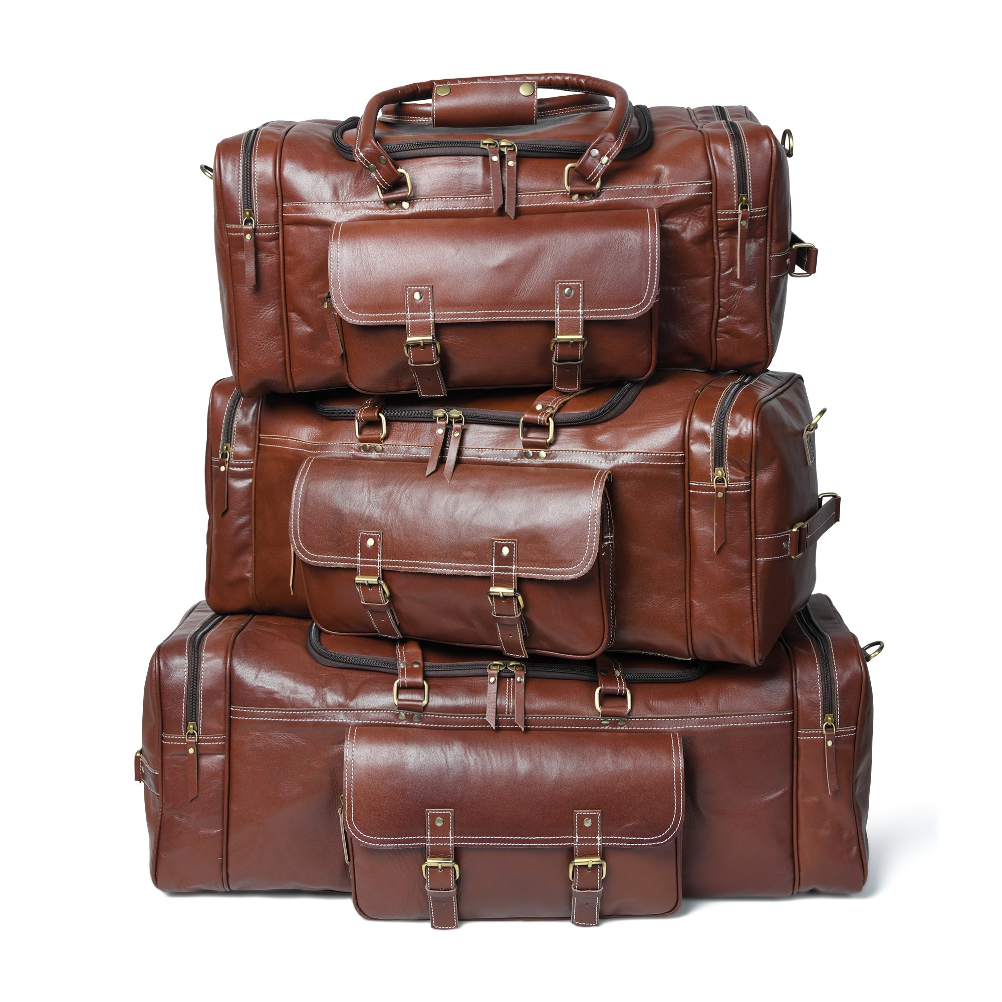 Classy Leather Bags Upgraded Traveler Weekender Duffle SpadezStore