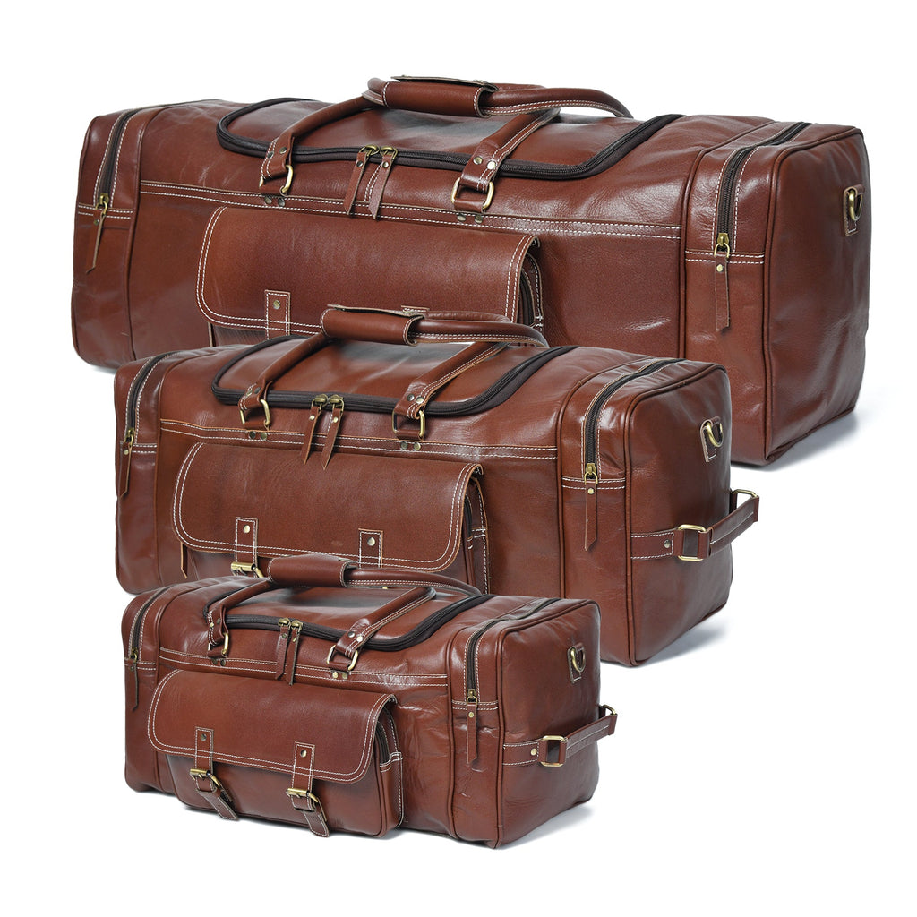 Classy Leather Bags Upgraded Traveler Weekender Duffle SpadezStore