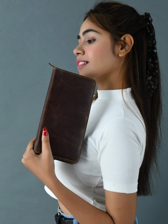 Classy Leather Bags Blair Women's Wallet- Cocoa Brown SpadezStore