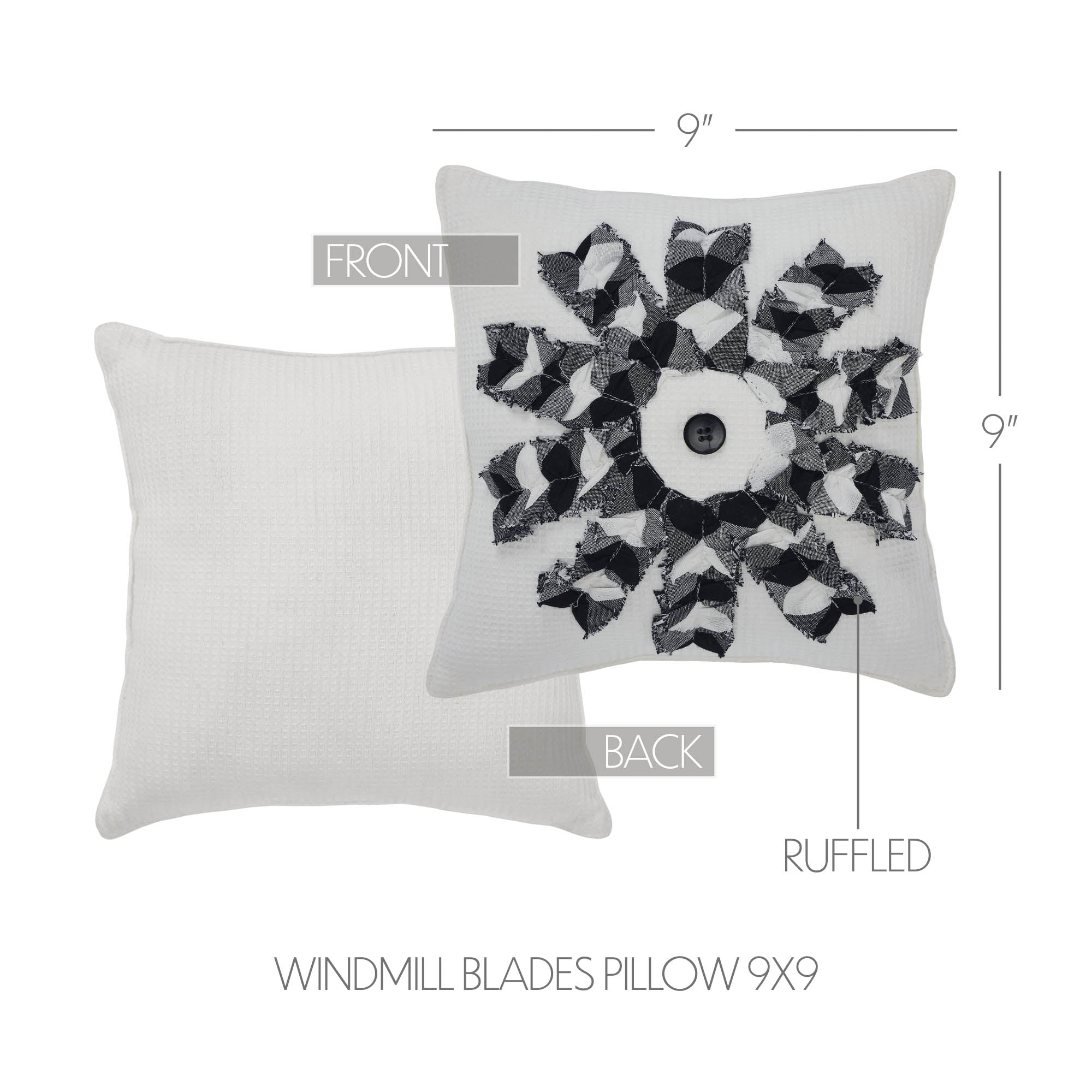 Finders Keepers Windmill Blades Pillow 9x9 SpadezStore