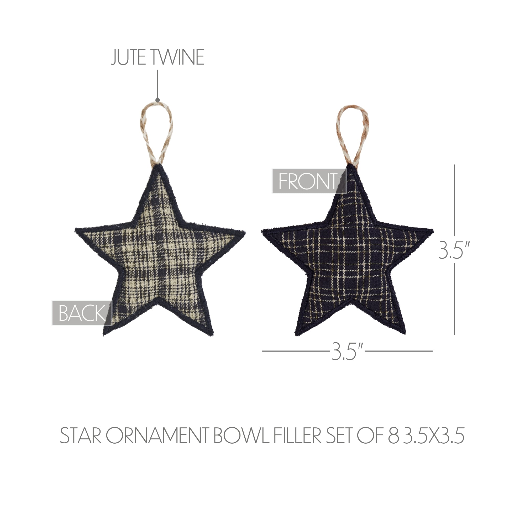 My Country Star Ornament Bowl Filler Set of 8 3.5x3.5 SpadezStore