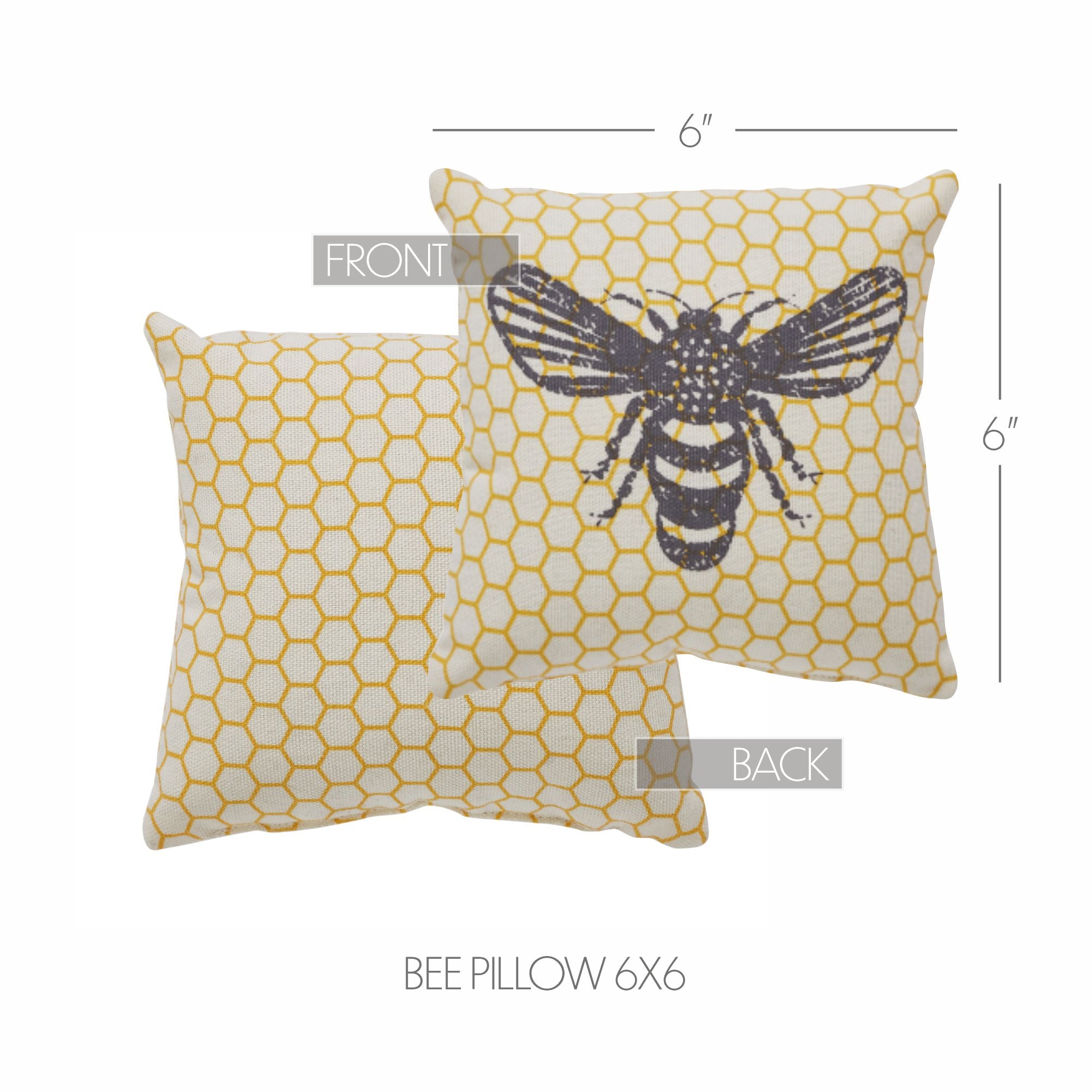 Buzzy Bees Bee Pillow 6x6 SpadezStore