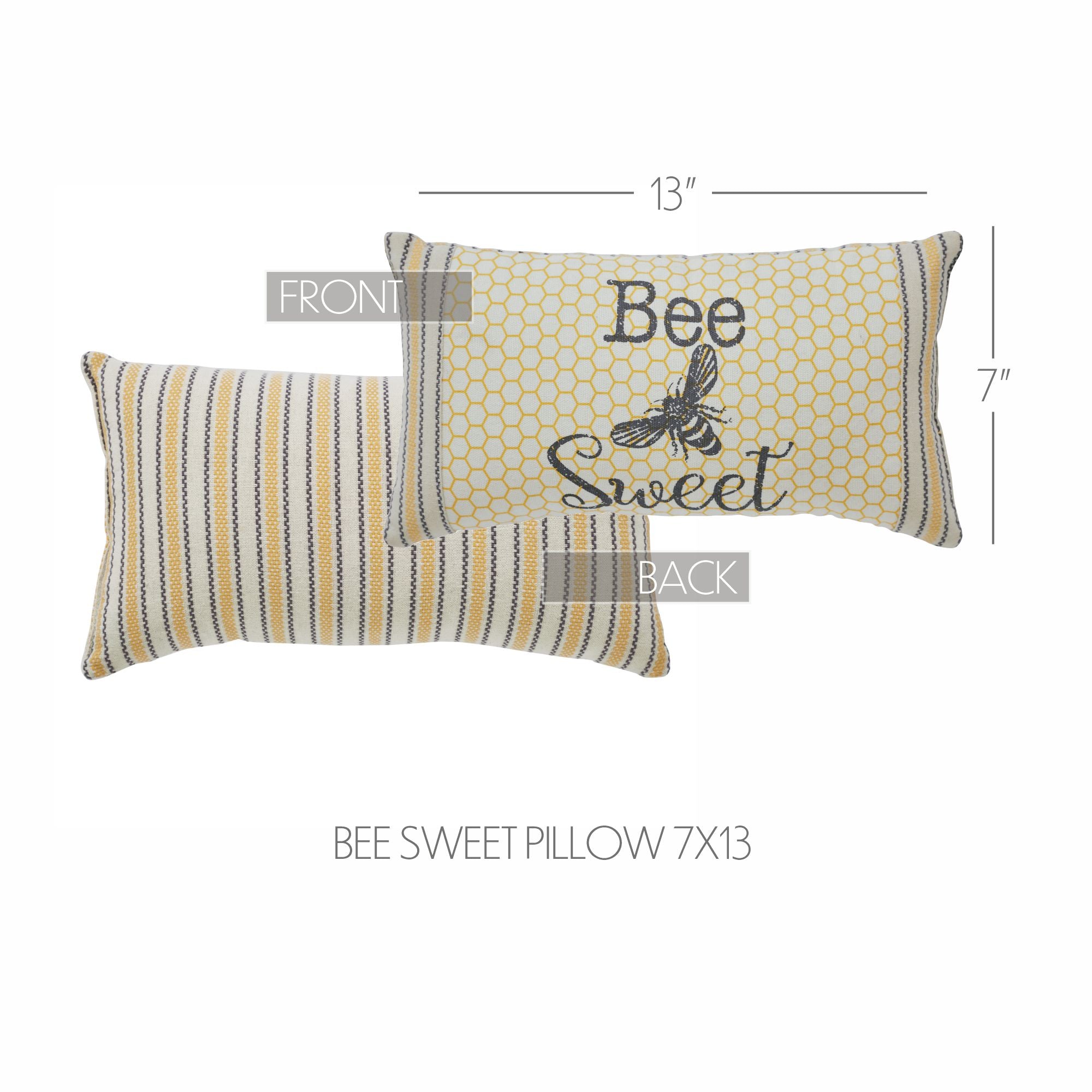 Buzzy Bees Bee Sweet Pillow 7x13 SpadezStore