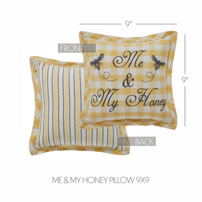 Buzzy Bees Me & My Honey Pillow 9x9 SpadezStore