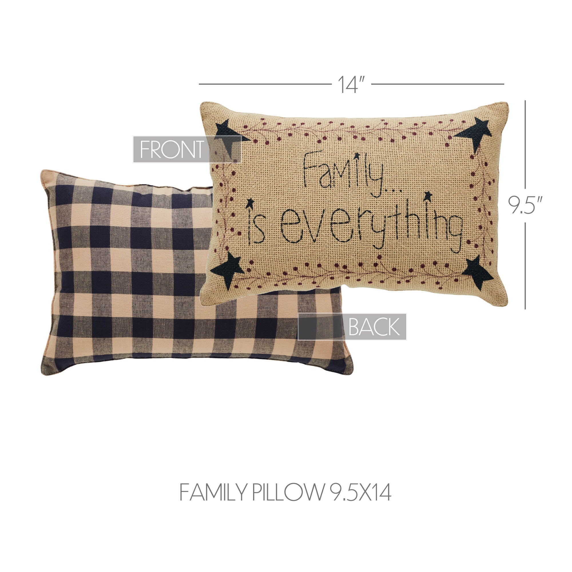 Pip Vinestar Family Pillow 9.5x14 SpadezStore