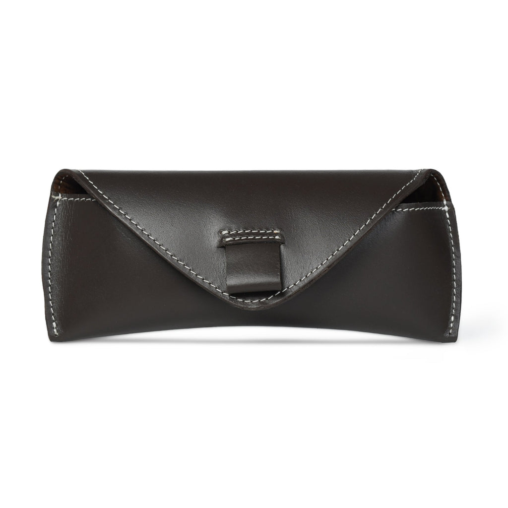 Classy Leather Bags Brown Guard Leather Sunglass Case SpadezStore