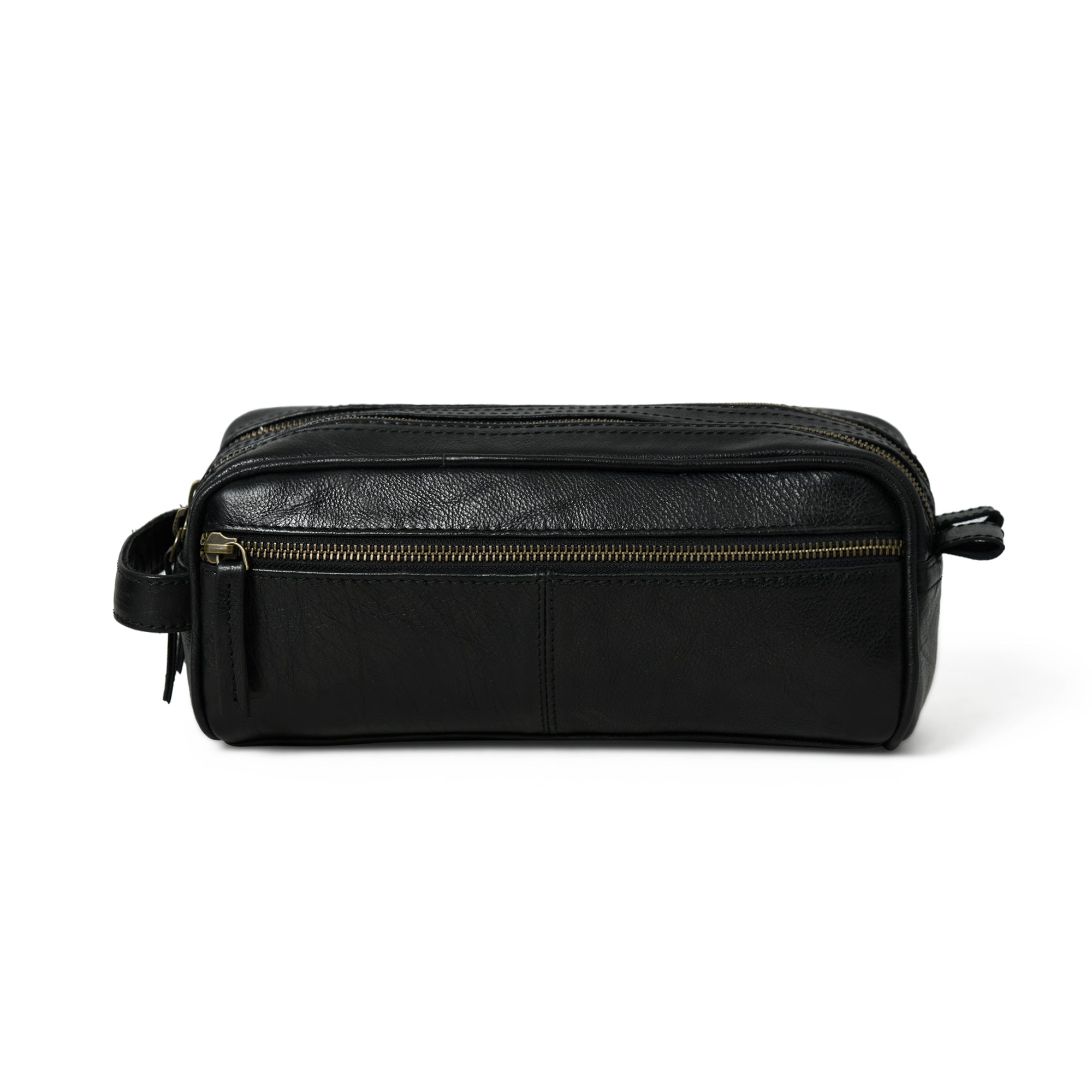 Classy Leather Bags Midnight Deluxe Toiletry Bag-Twin Section SpadezStore
