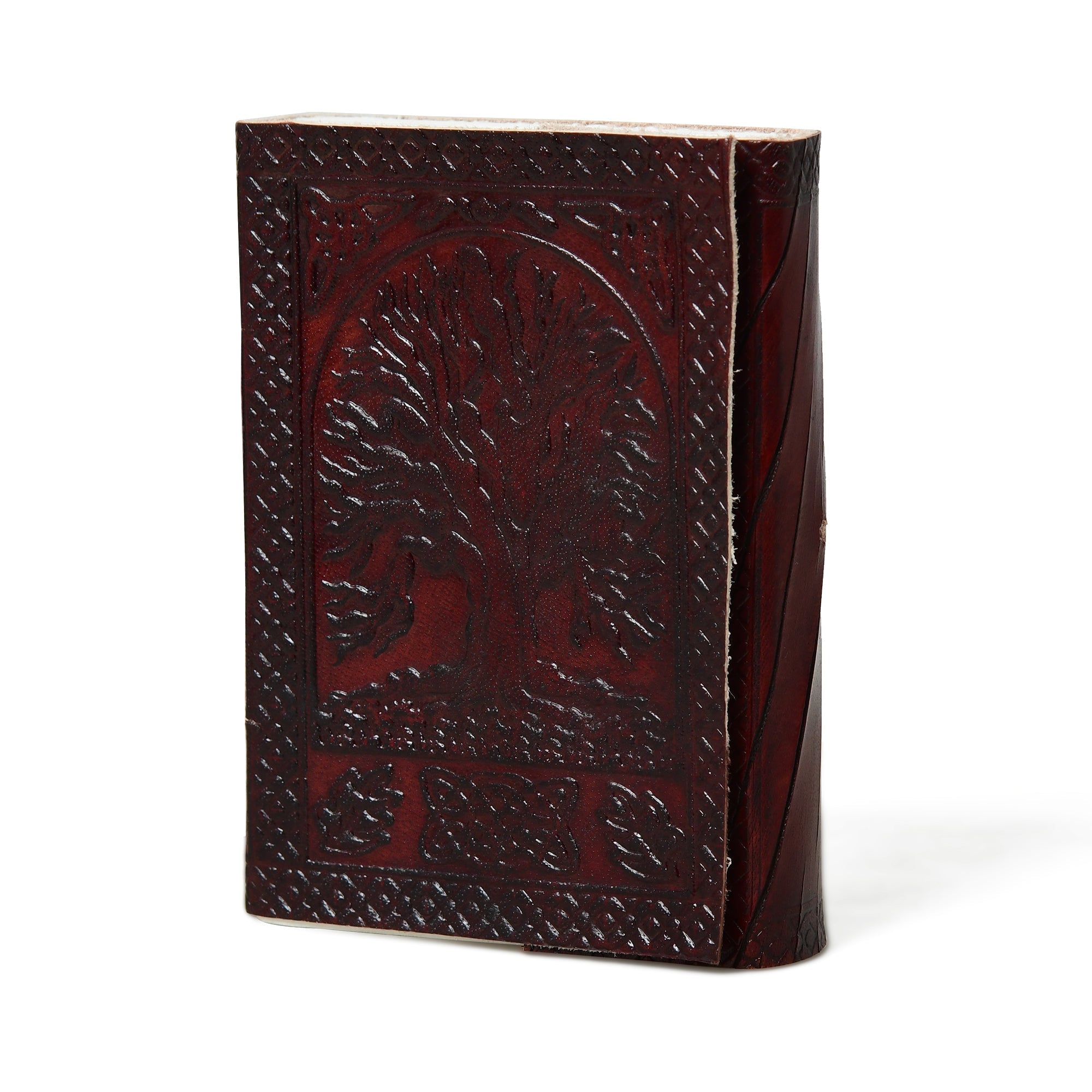 Classy Leather Bags Nature's Wisdom Leather Journal SpadezStore