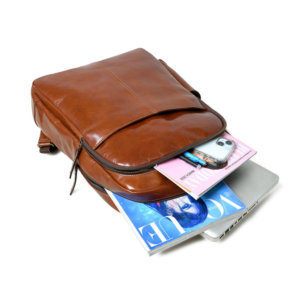 Classy Leather Bags Luxury Italian Leather Backpack, TanClassy Leather Bags SpadezStore