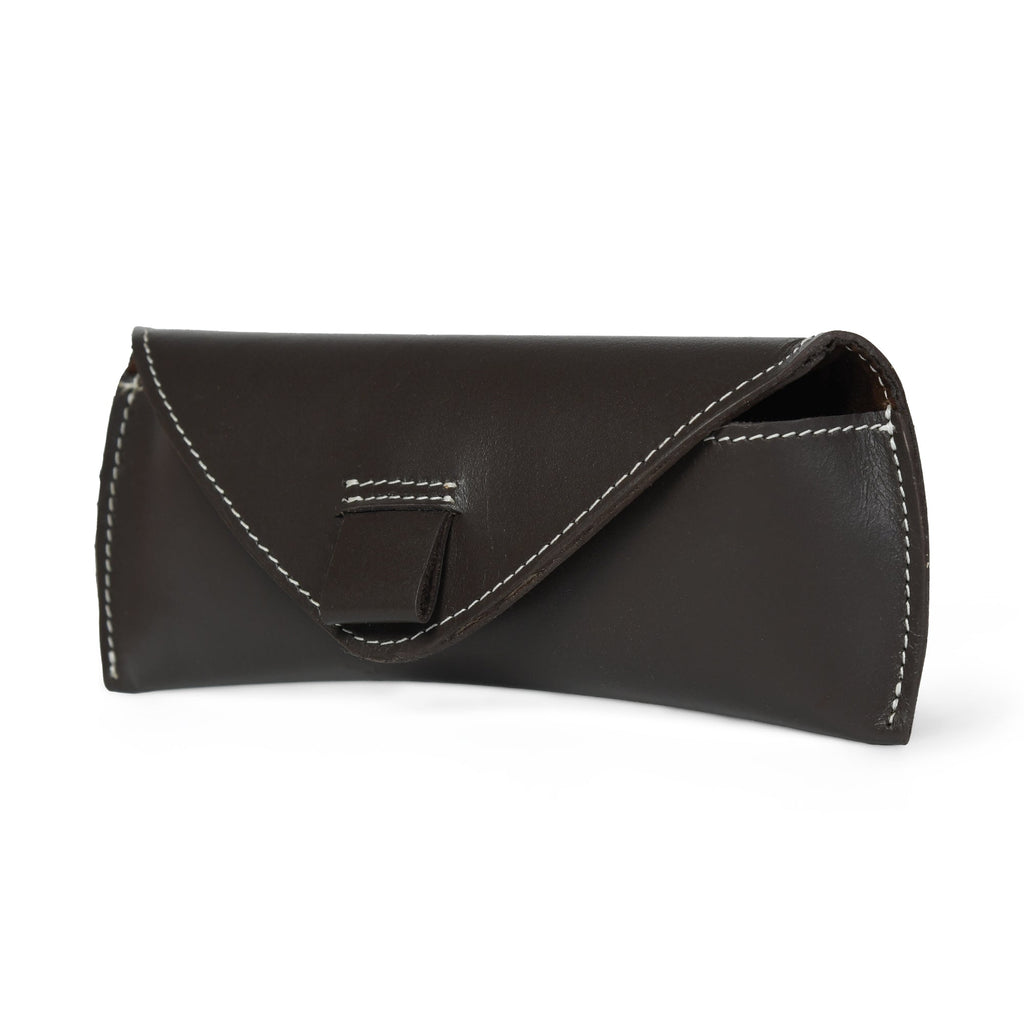 Classy Leather Bags Brown Guard Leather Sunglass Case SpadezStore
