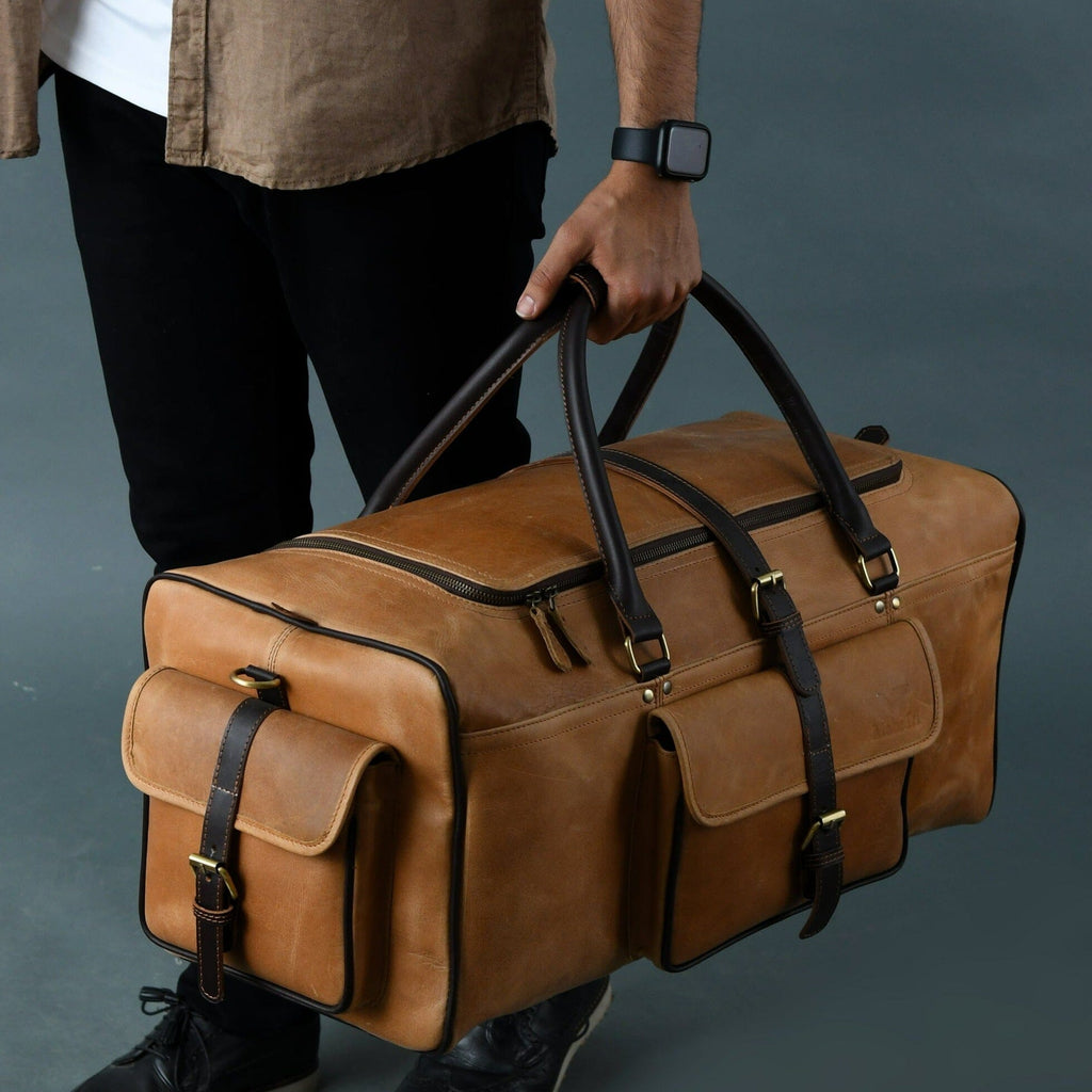 Classy Leather Bags Corpus Travel Duffel SpadezStore