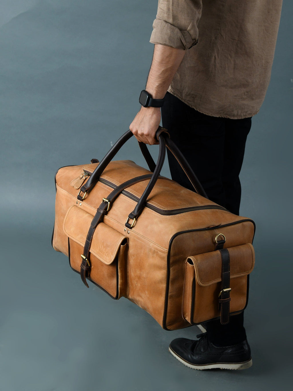 Classy Leather Bags Corpus Travel Duffel SpadezStore