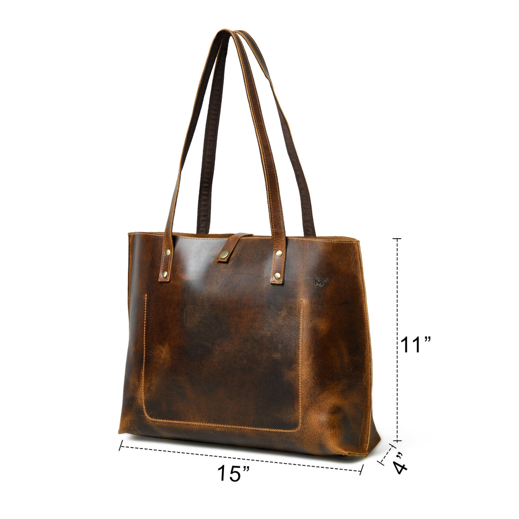 Classy Leather Bags Buffalo Terry Tote SpadezStore
