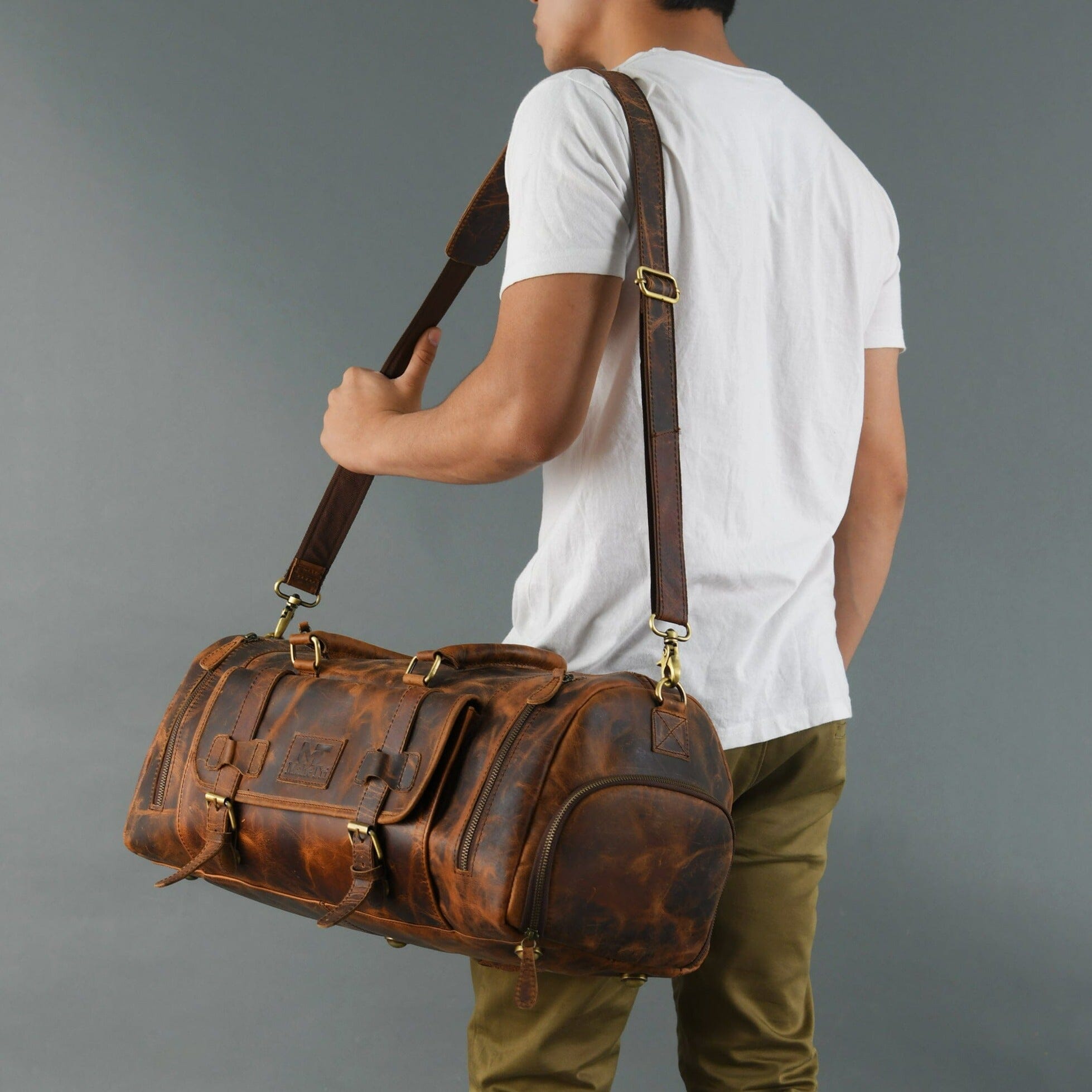 Classy Leather Bags Sinclair Buffalo Duffle SpadezStore