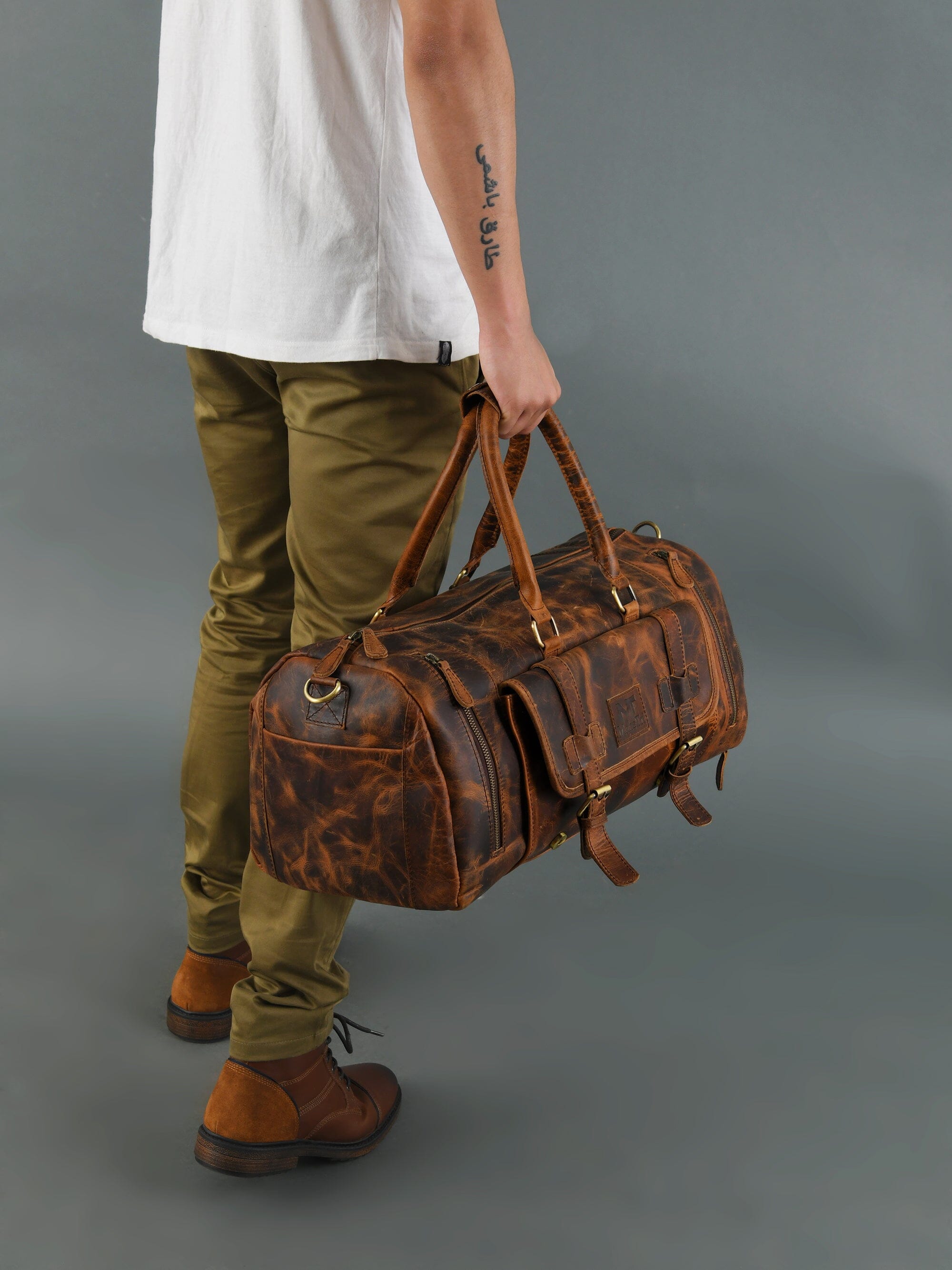 Classy Leather Bags Sinclair Buffalo Duffle SpadezStore
