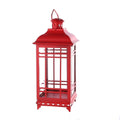 Traditional Red Metal Lantern Set of 3 SpadezStore